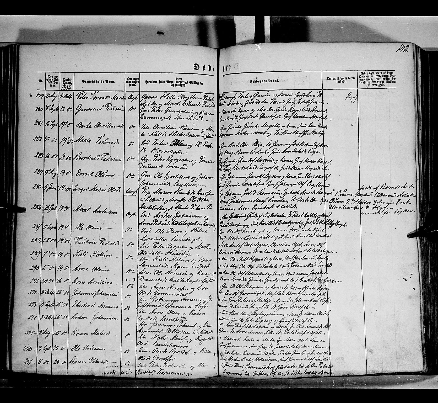 Grue prestekontor, AV/SAH-PREST-036/H/Ha/Haa/L0008: Parish register (official) no. 8, 1847-1858, p. 142