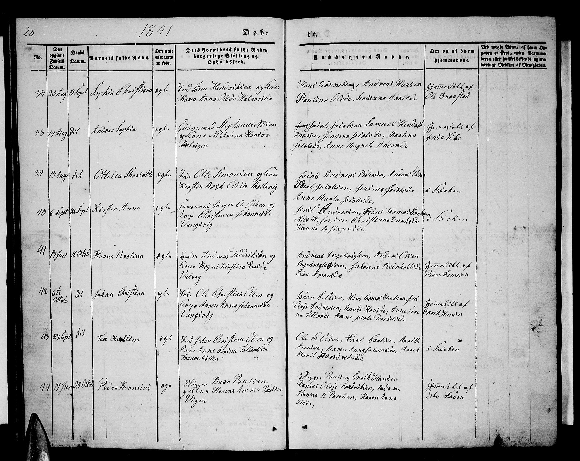 Tranøy sokneprestkontor, AV/SATØ-S-1313/I/Ia/Iab/L0001klokker: Parish register (copy) no. 1, 1835-1853, p. 28