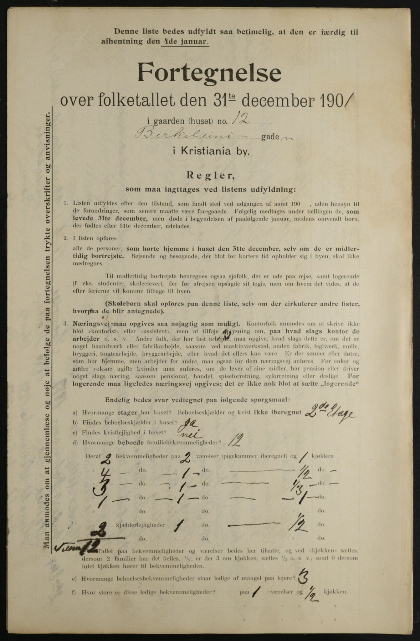 OBA, Municipal Census 1901 for Kristiania, 1901, p. 845