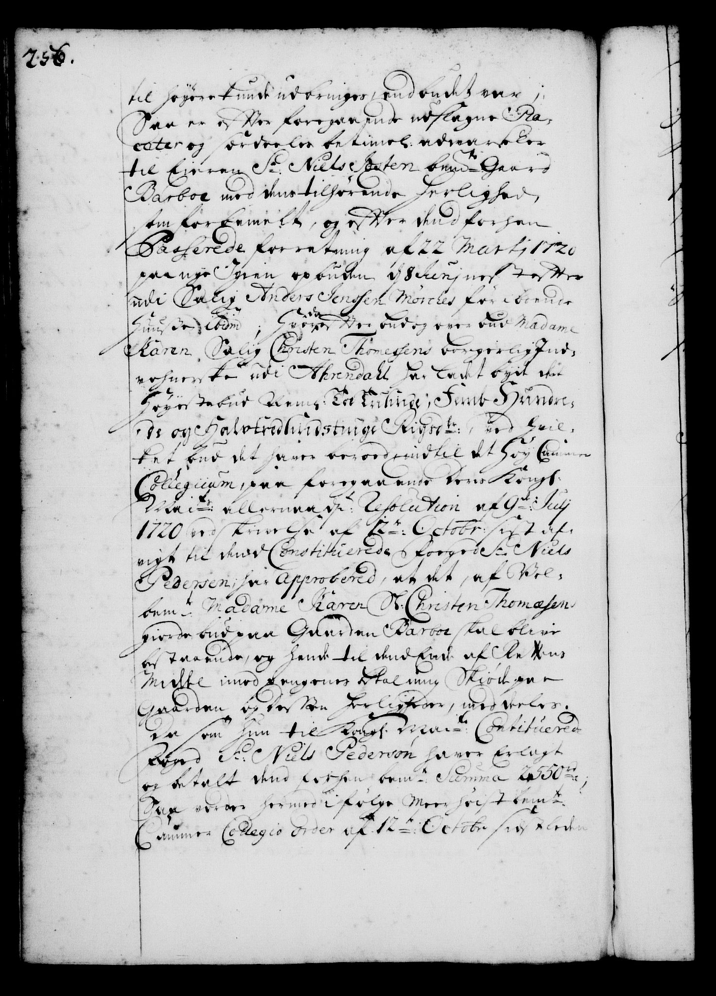 Rentekammeret, Kammerkanselliet, RA/EA-3111/G/Gg/Gga/L0001: Norsk ekspedisjonsprotokoll med register (merket RK 53.1), 1720-1723, p. 256