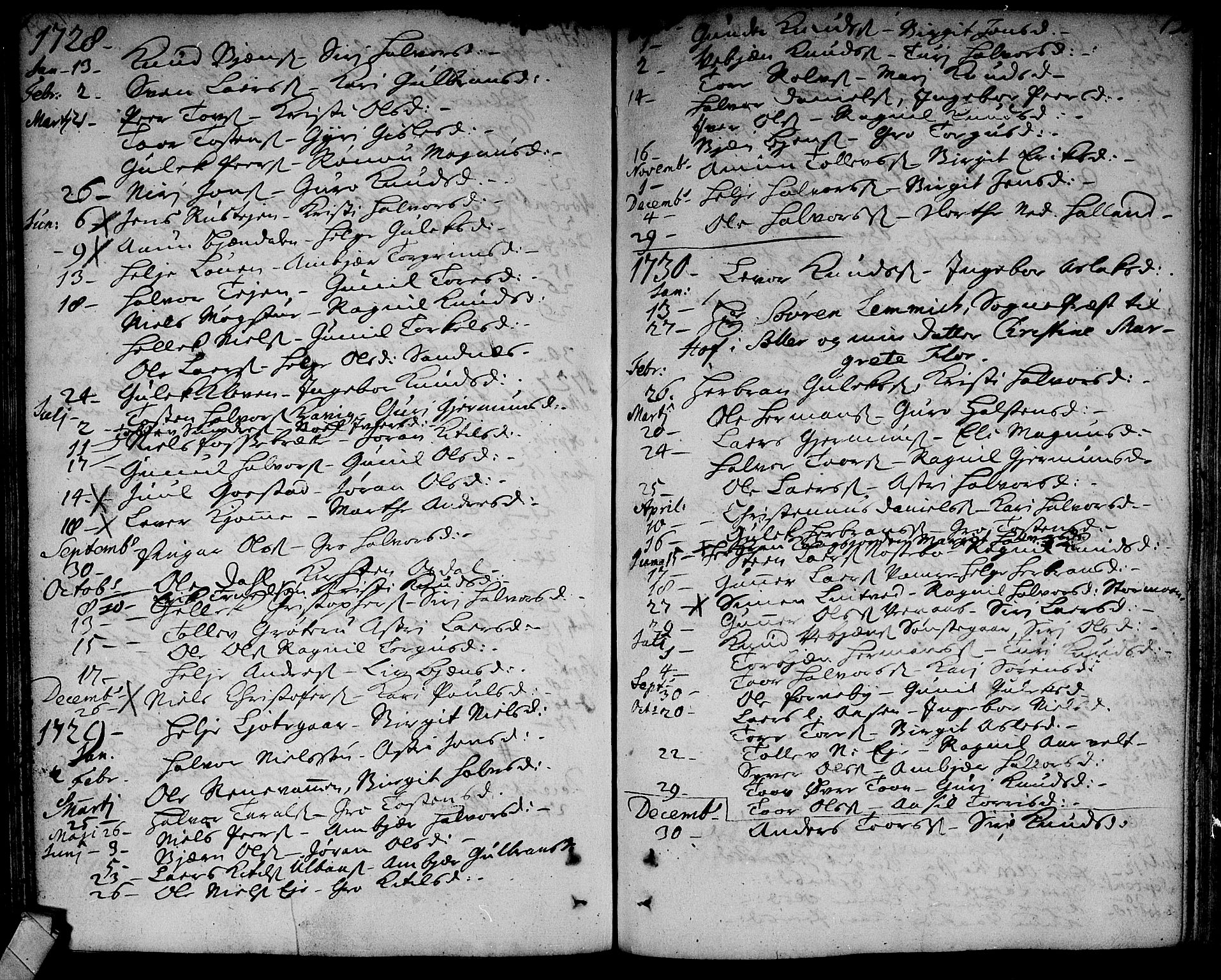 Rollag kirkebøker, SAKO/A-240/F/Fa/L0002: Parish register (official) no. I 2, 1714-1742, p. 135