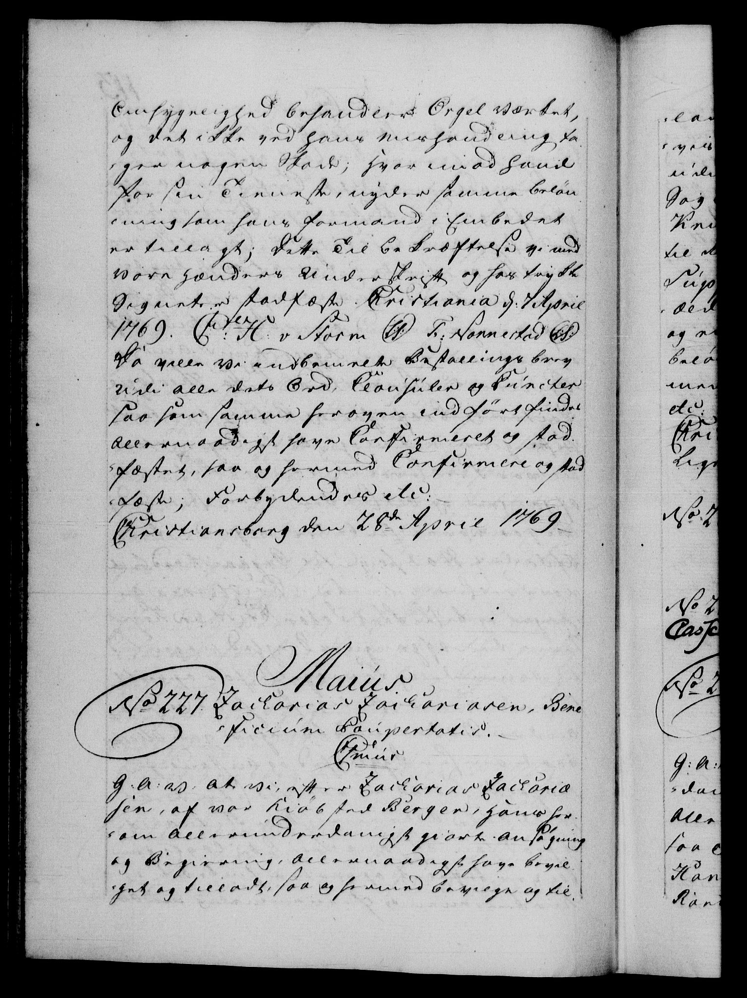 Danske Kanselli 1572-1799, AV/RA-EA-3023/F/Fc/Fca/Fcaa/L0044: Norske registre, 1769-1771, p. 113b