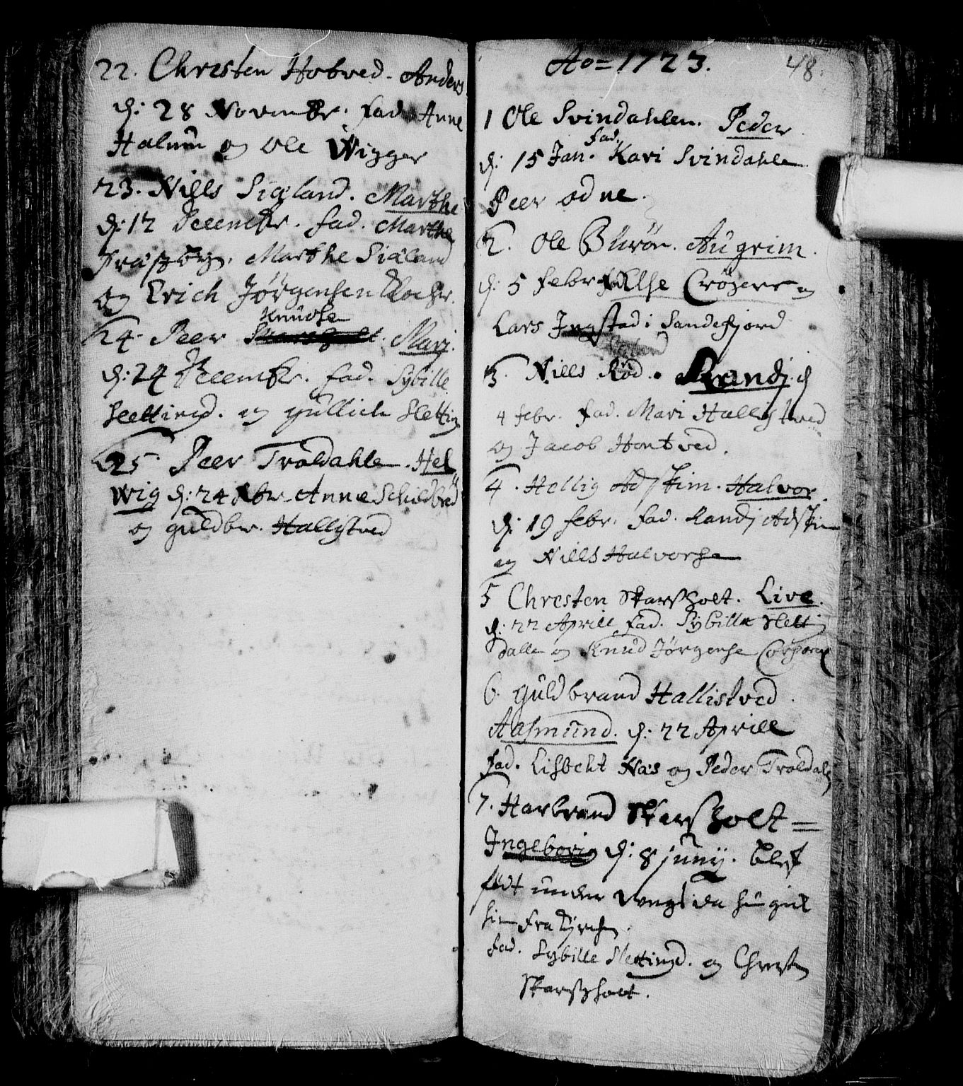 Andebu kirkebøker, AV/SAKO-A-336/F/Fa/L0001: Parish register (official) no. 1 /1, 1623-1738, p. 48