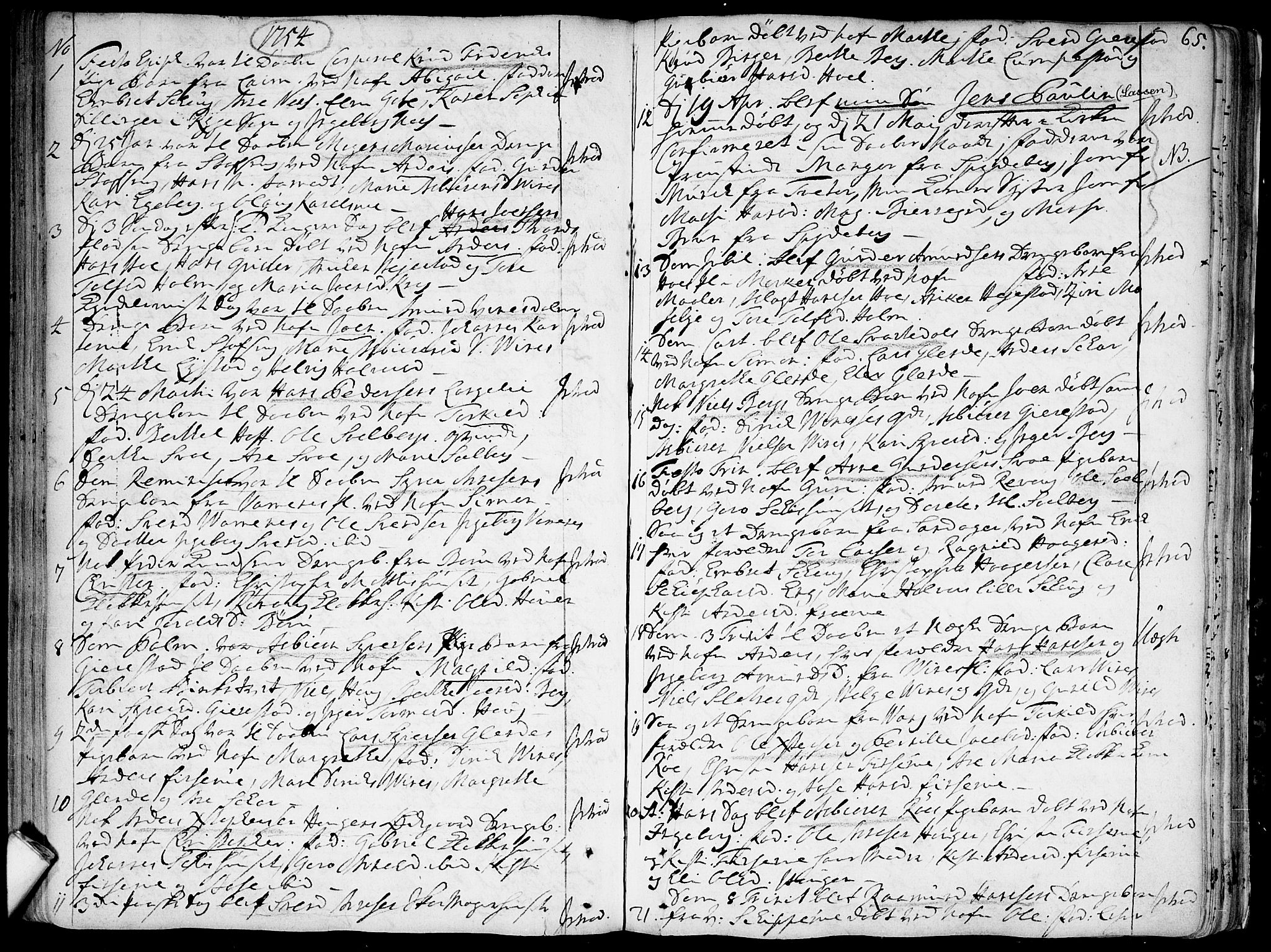 Skiptvet prestekontor Kirkebøker, SAO/A-20009/F/Fa/L0002: Parish register (official) no. 2, 1734-1759, p. 65