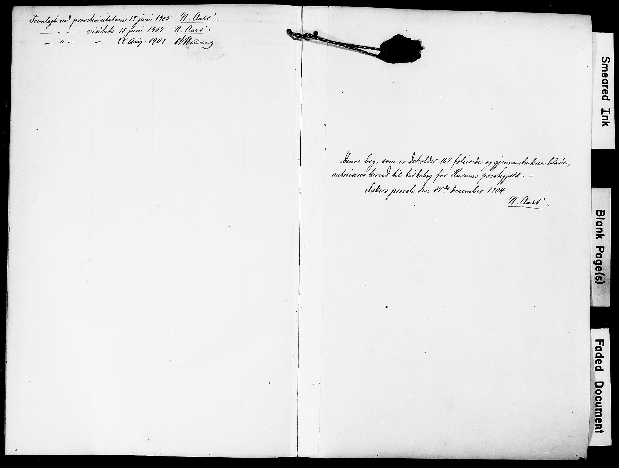 Hurum kirkebøker, SAKO/A-229/G/Ga/L0004: Parish register (copy) no. I 4, 1904-1909