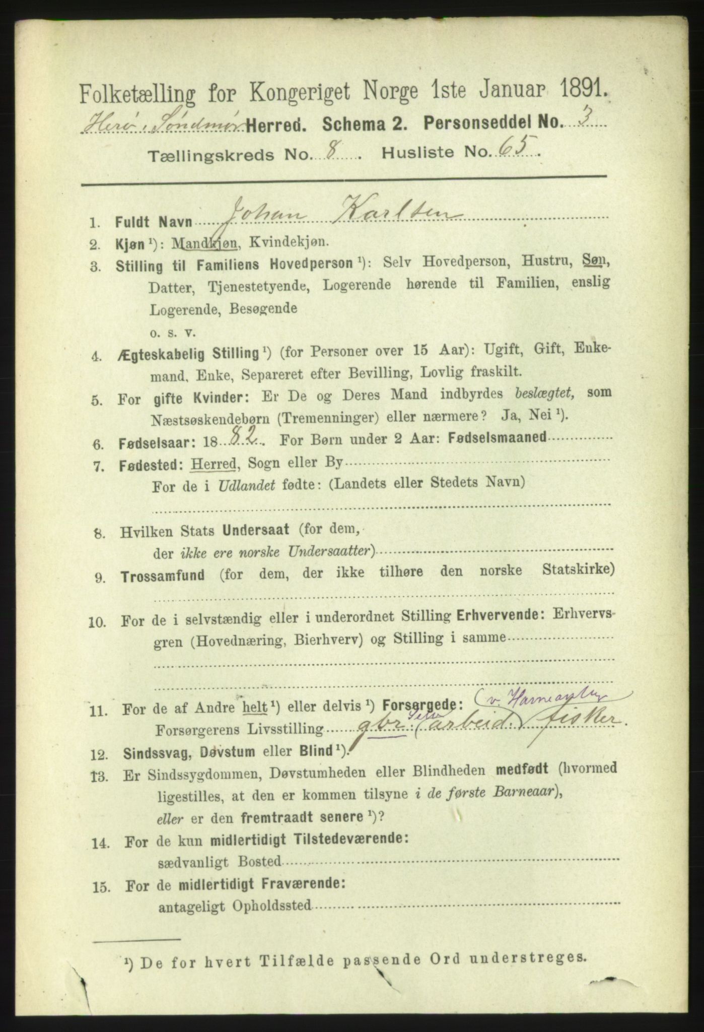 RA, 1891 census for 1515 Herøy, 1891, p. 3599