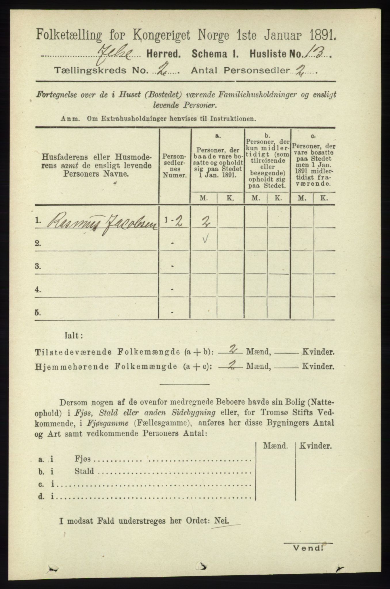 RA, 1891 census for 1138 Jelsa, 1891, p. 240