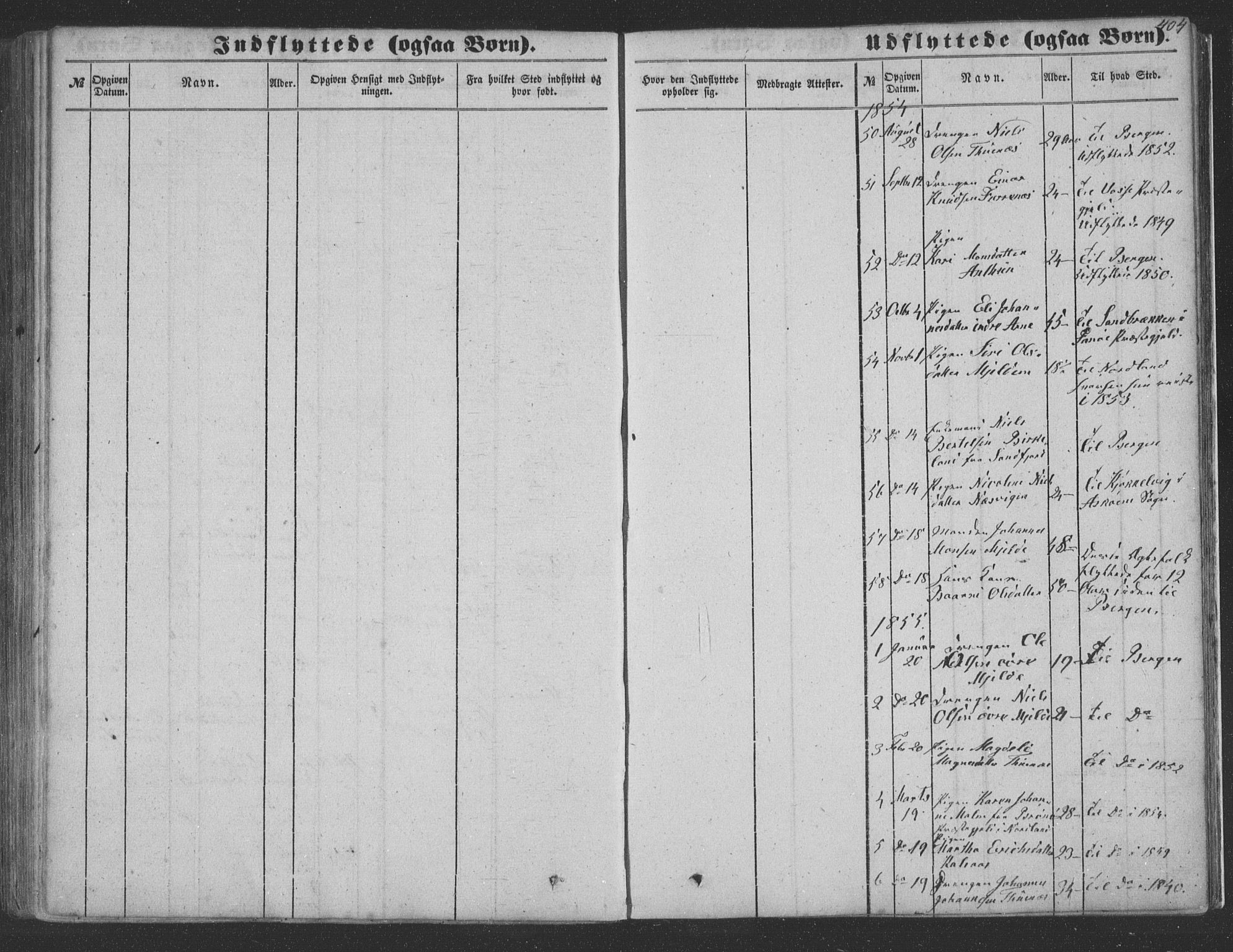 Haus sokneprestembete, AV/SAB-A-75601/H/Haa: Parish register (official) no. A 16 II, 1848-1857, p. 404