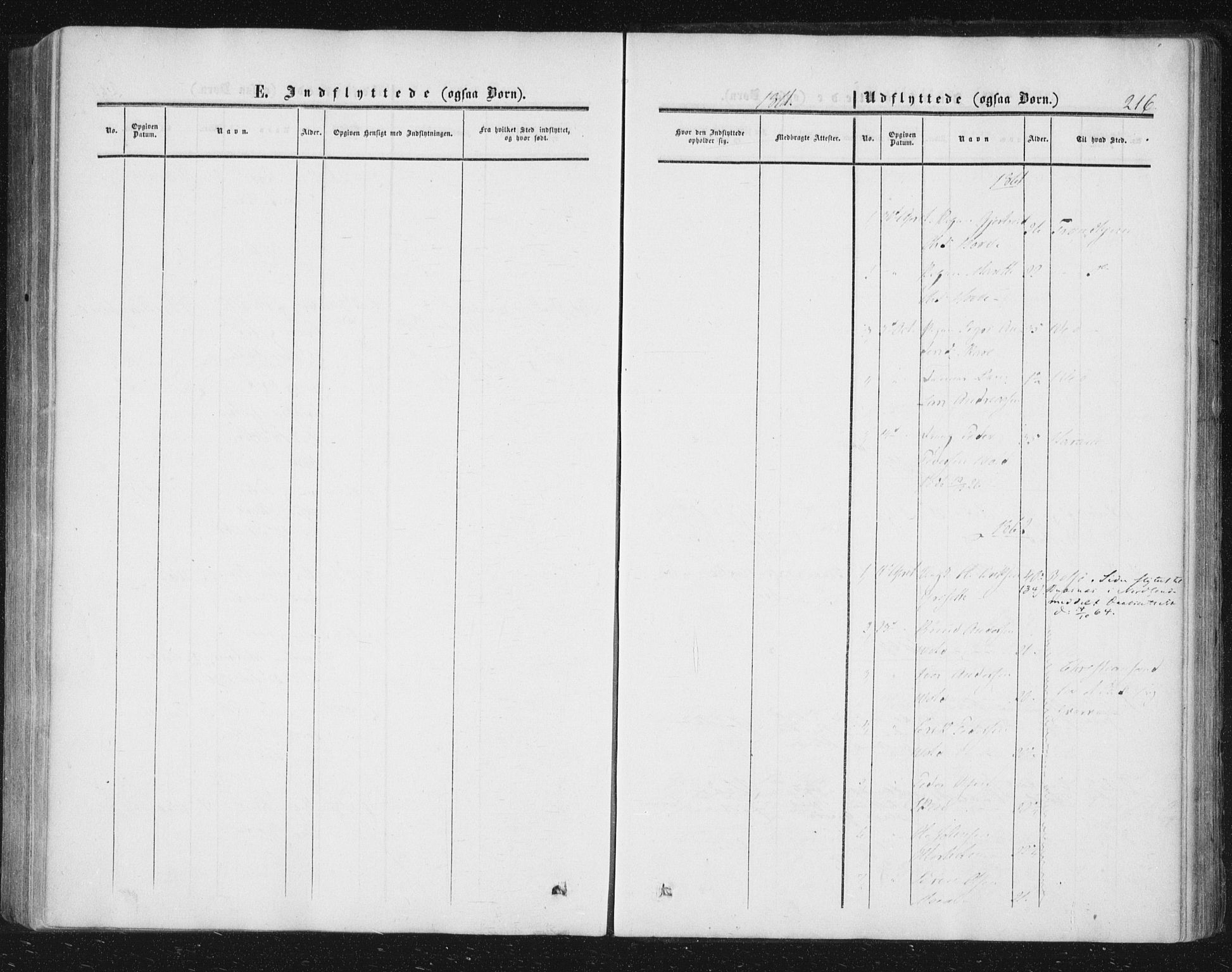 Ministerialprotokoller, klokkerbøker og fødselsregistre - Møre og Romsdal, AV/SAT-A-1454/543/L0562: Parish register (official) no. 543A02, 1854-1884, p. 216