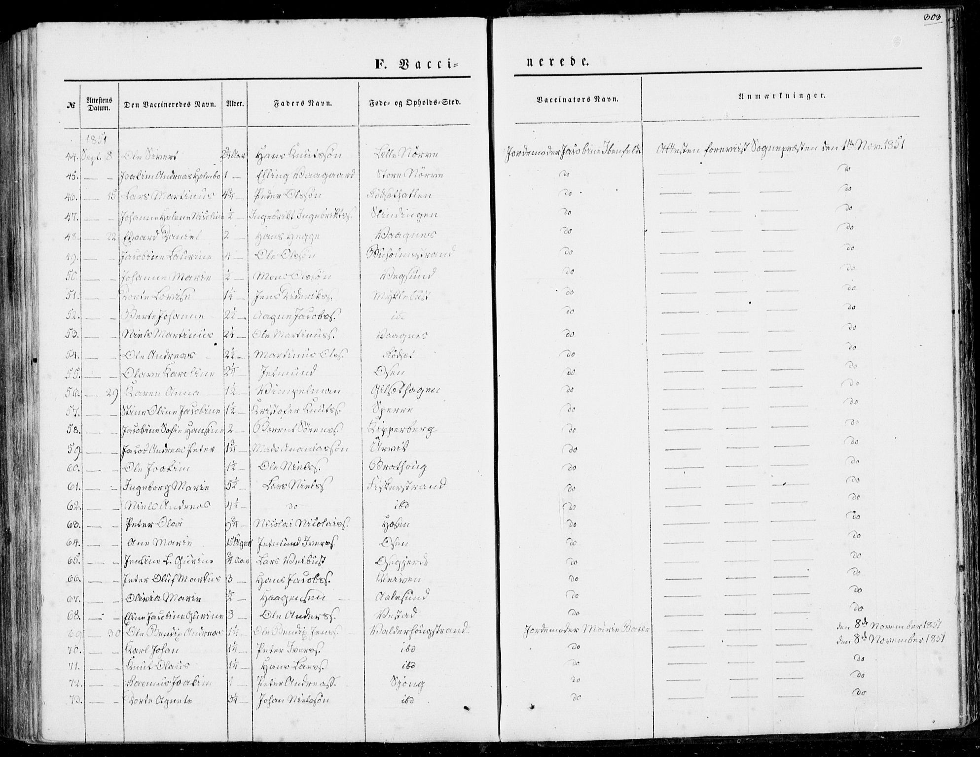 Ministerialprotokoller, klokkerbøker og fødselsregistre - Møre og Romsdal, AV/SAT-A-1454/528/L0397: Parish register (official) no. 528A08, 1848-1858, p. 303