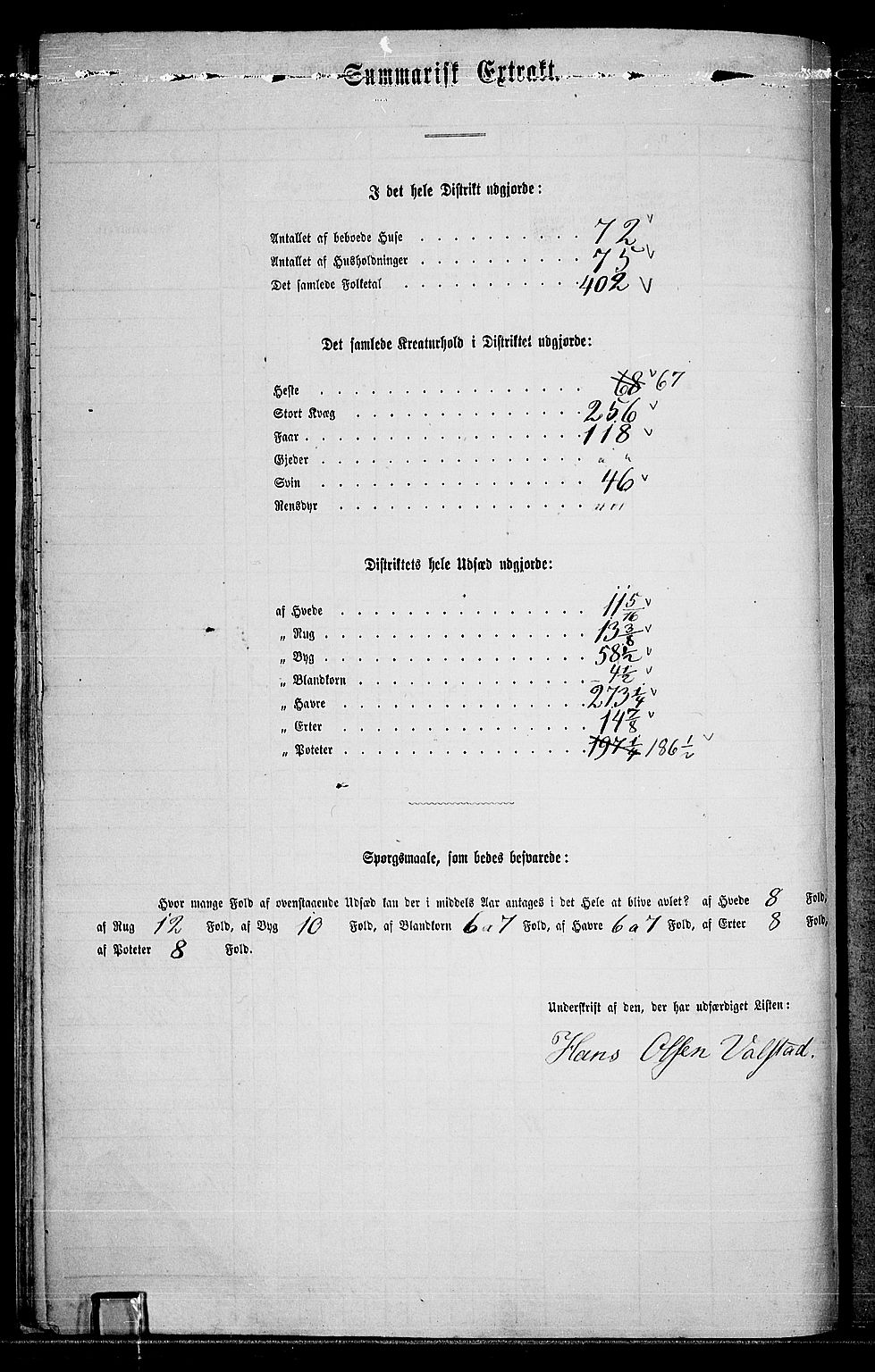 RA, 1865 census for Skedsmo, 1865, p. 78