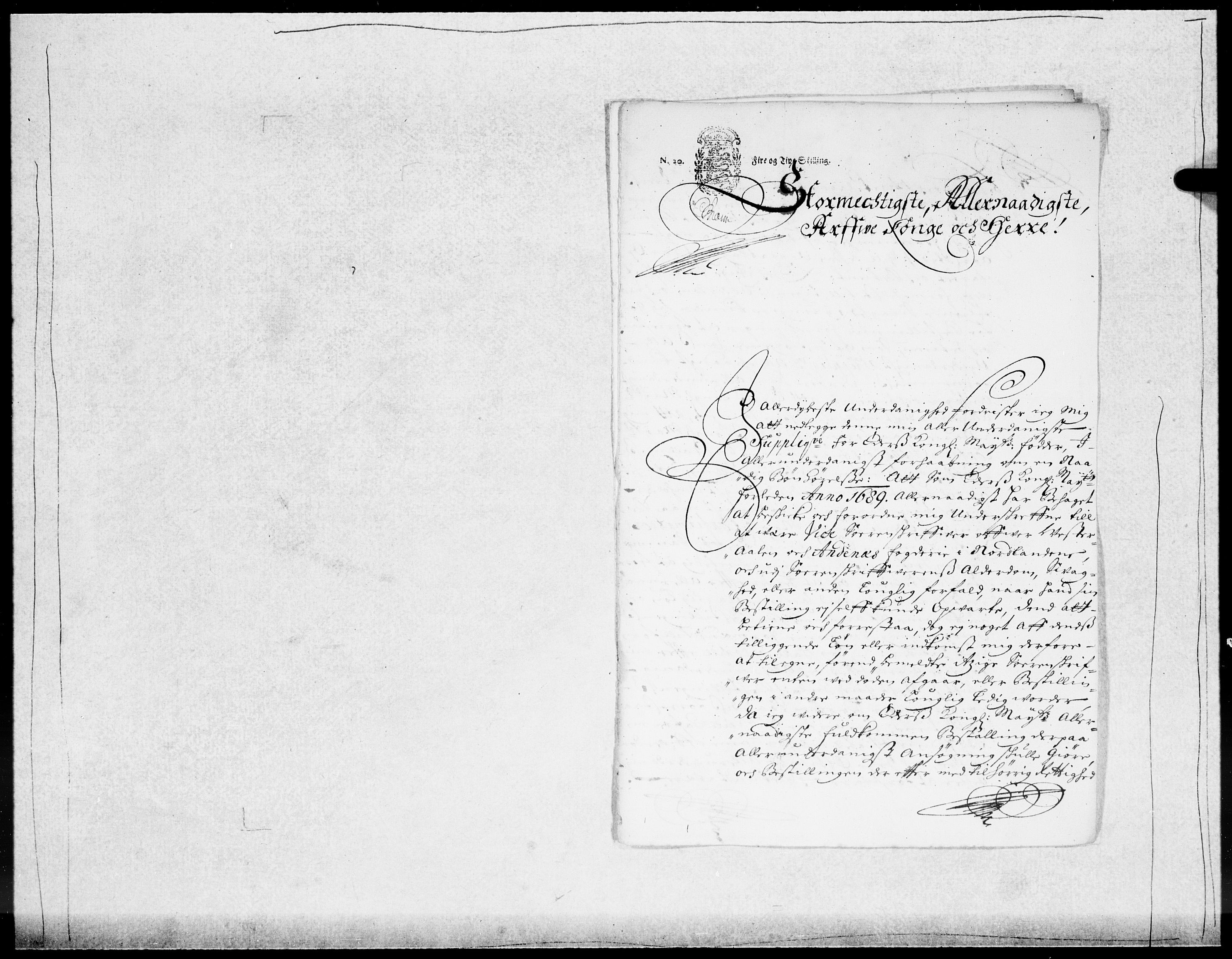 Danske Kanselli 1572-1799, RA/EA-3023/F/Fc/Fcc/Fcca/L0046: Norske innlegg 1572-1799, 1693-1695, p. 159