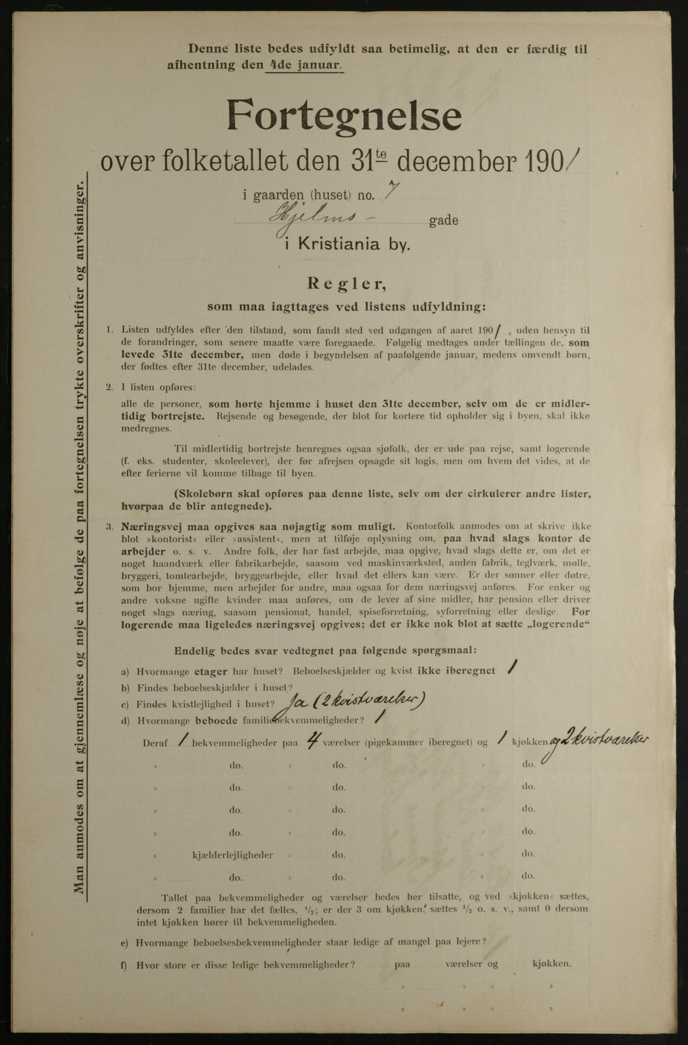 OBA, Municipal Census 1901 for Kristiania, 1901, p. 6346