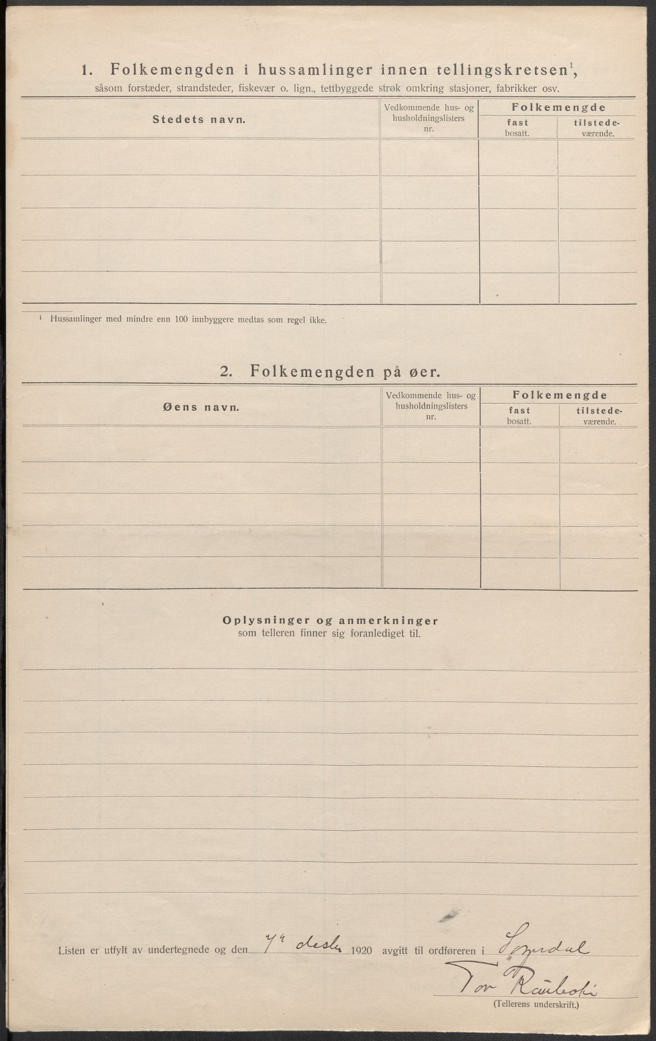 SAB, 1920 census for Sogndal, 1920, p. 25