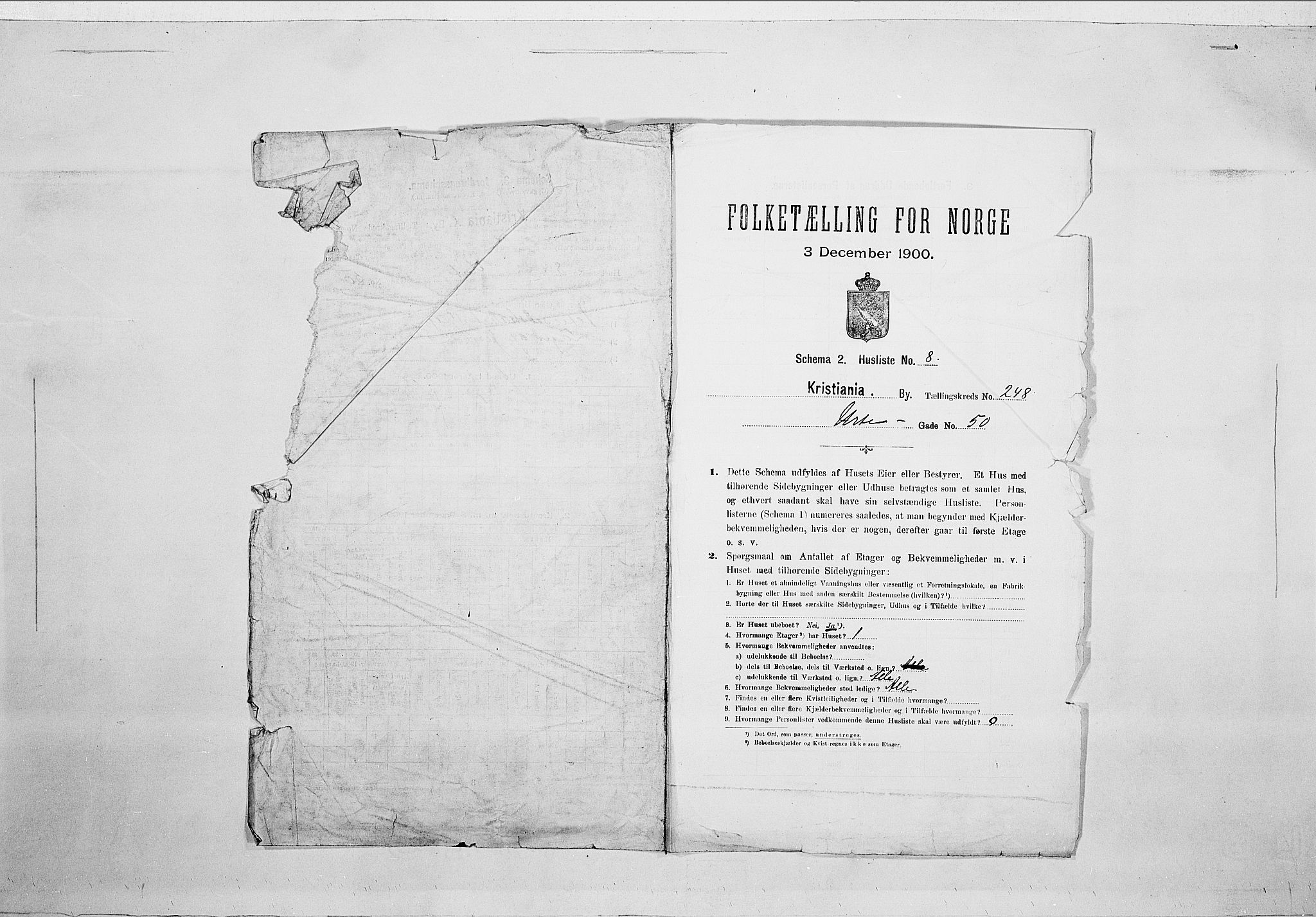 SAO, 1900 census for Kristiania, 1900, p. 109186