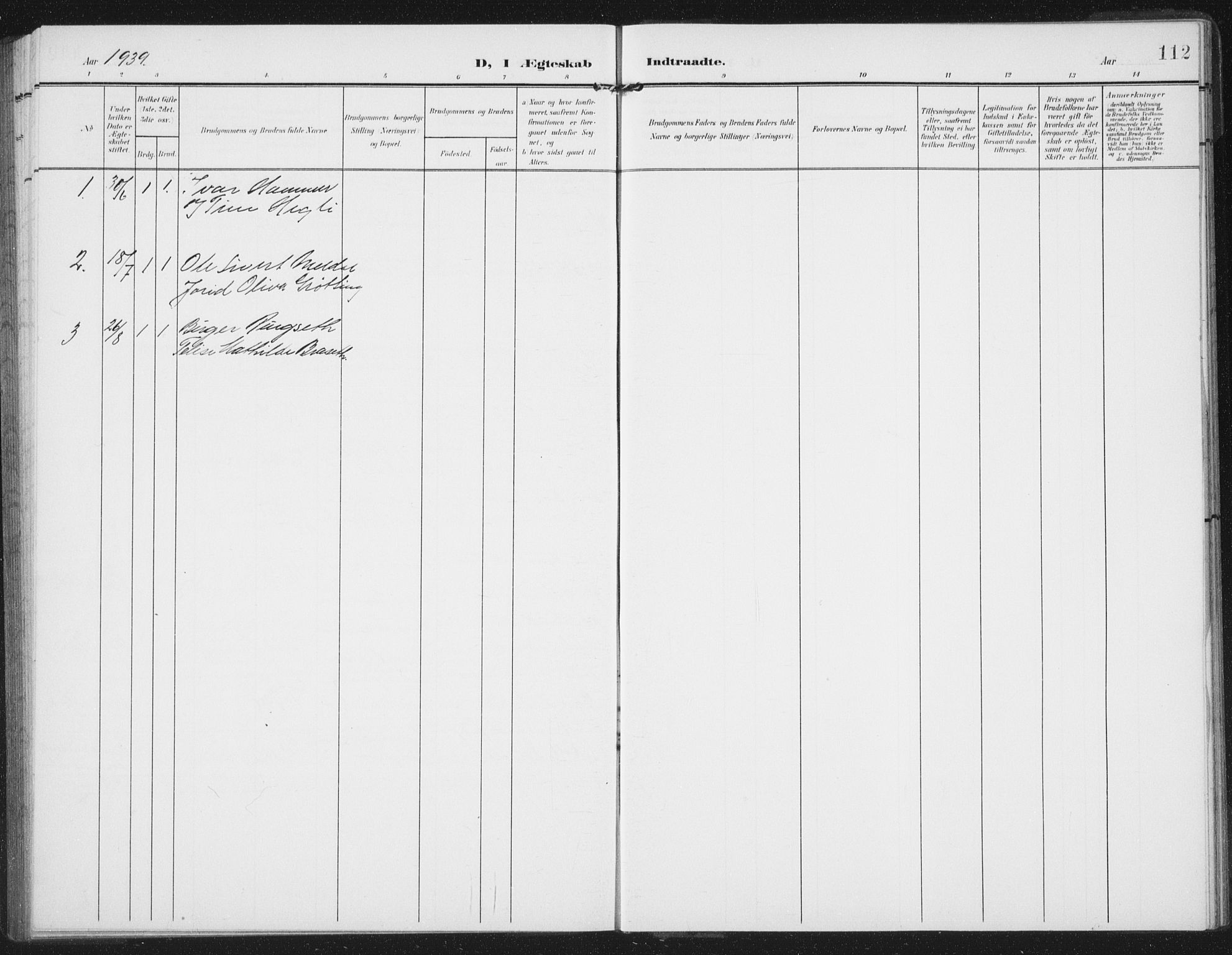 Ministerialprotokoller, klokkerbøker og fødselsregistre - Nord-Trøndelag, SAT/A-1458/747/L0460: Parish register (copy) no. 747C02, 1908-1939, p. 112