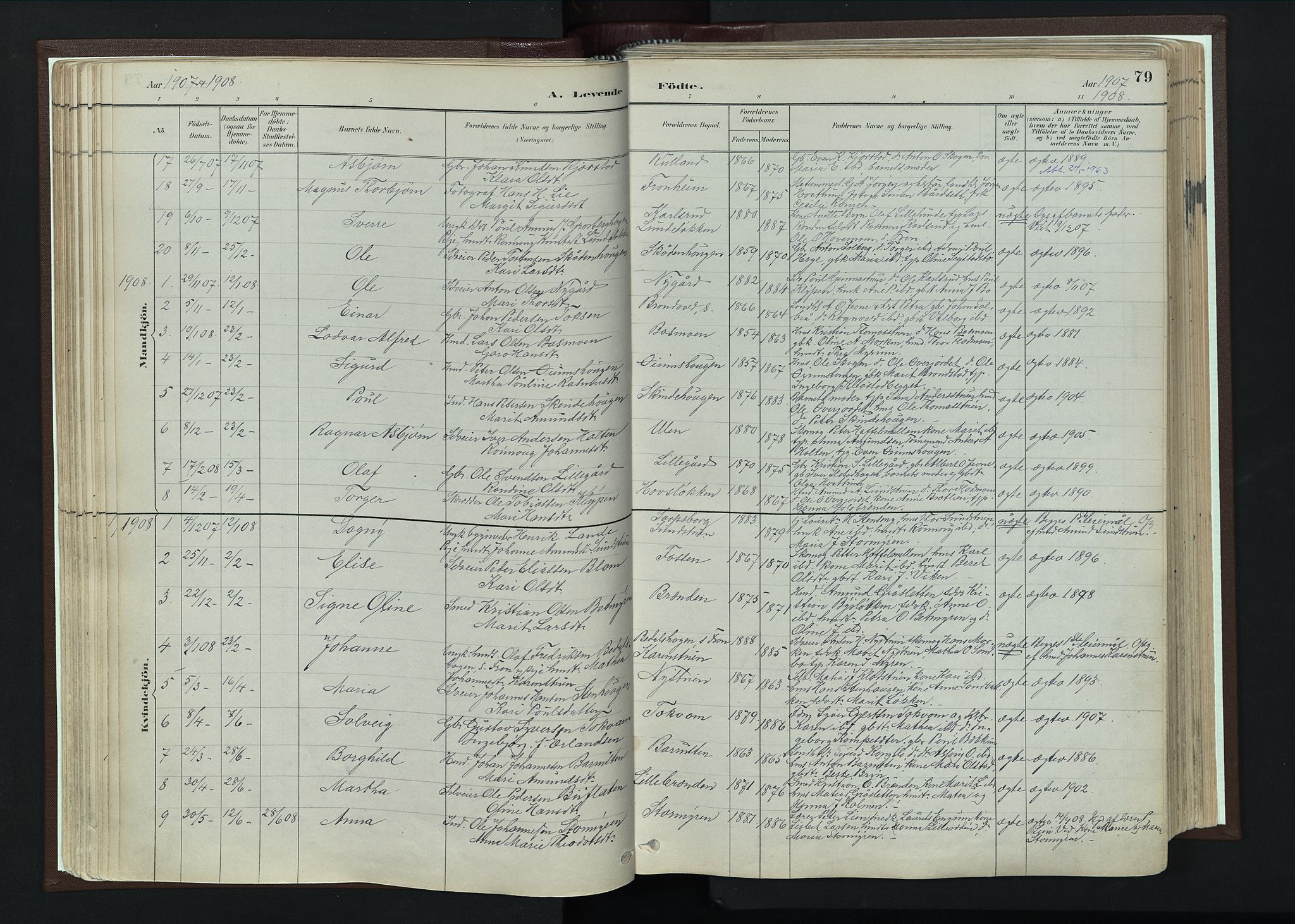 Nord-Fron prestekontor, AV/SAH-PREST-080/H/Ha/Haa/L0004: Parish register (official) no. 4, 1884-1914, p. 79