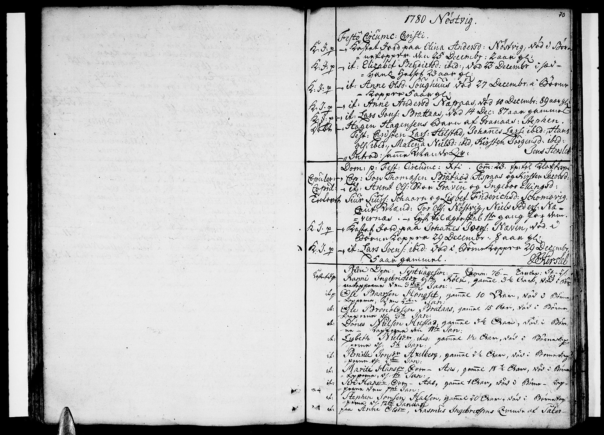 Ministerialprotokoller, klokkerbøker og fødselsregistre - Nordland, SAT/A-1459/814/L0222: Parish register (official) no. 814A03, 1752-1819, p. 70