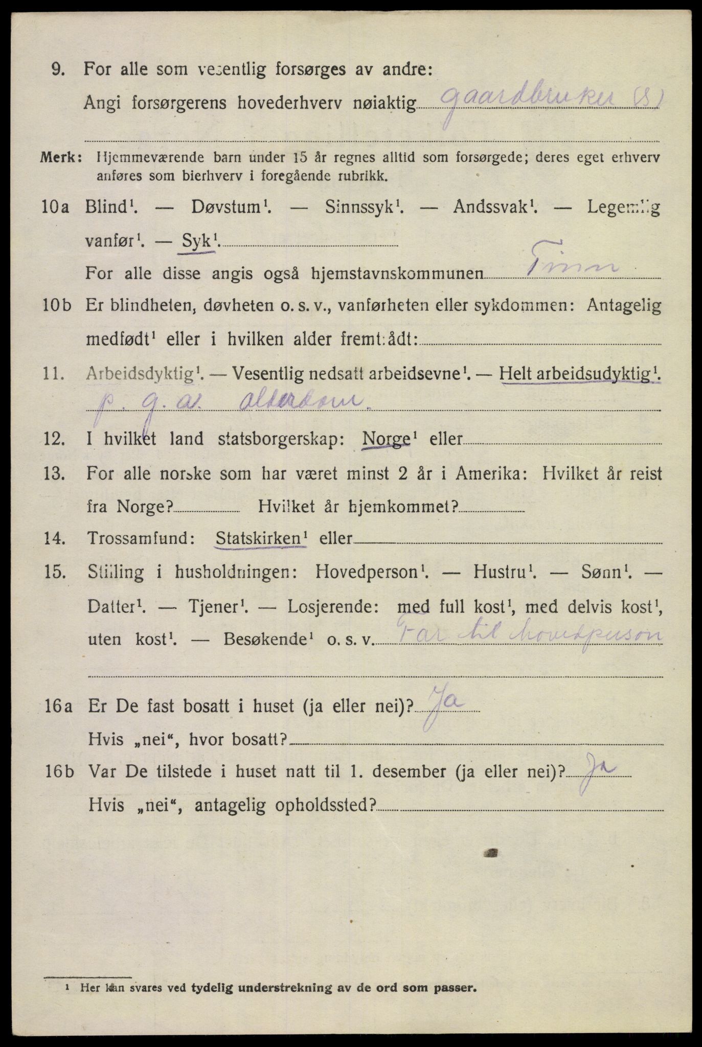 SAKO, 1920 census for Tinn, 1920, p. 8149