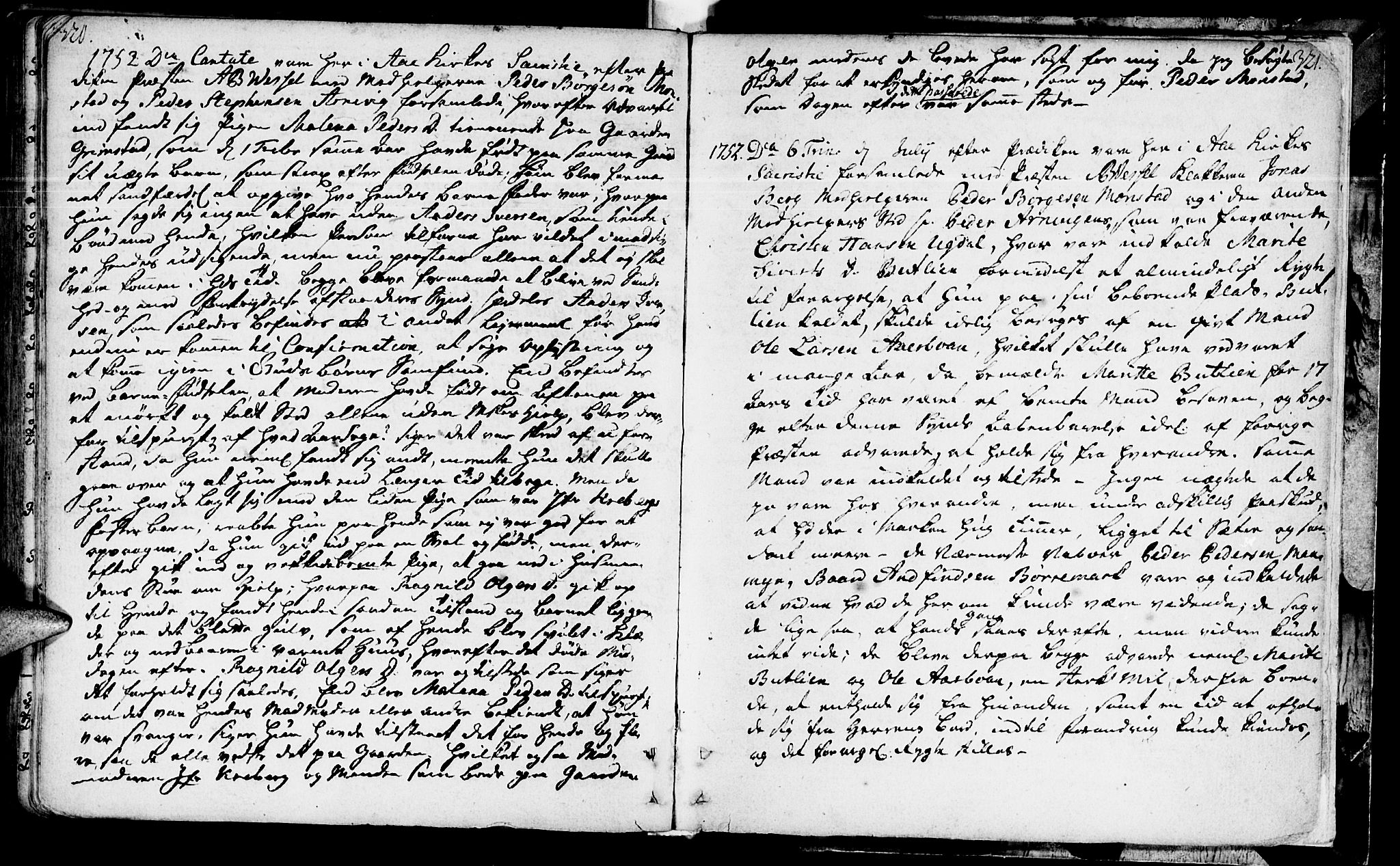 Ministerialprotokoller, klokkerbøker og fødselsregistre - Sør-Trøndelag, SAT/A-1456/655/L0672: Parish register (official) no. 655A01, 1750-1779, p. 320-321