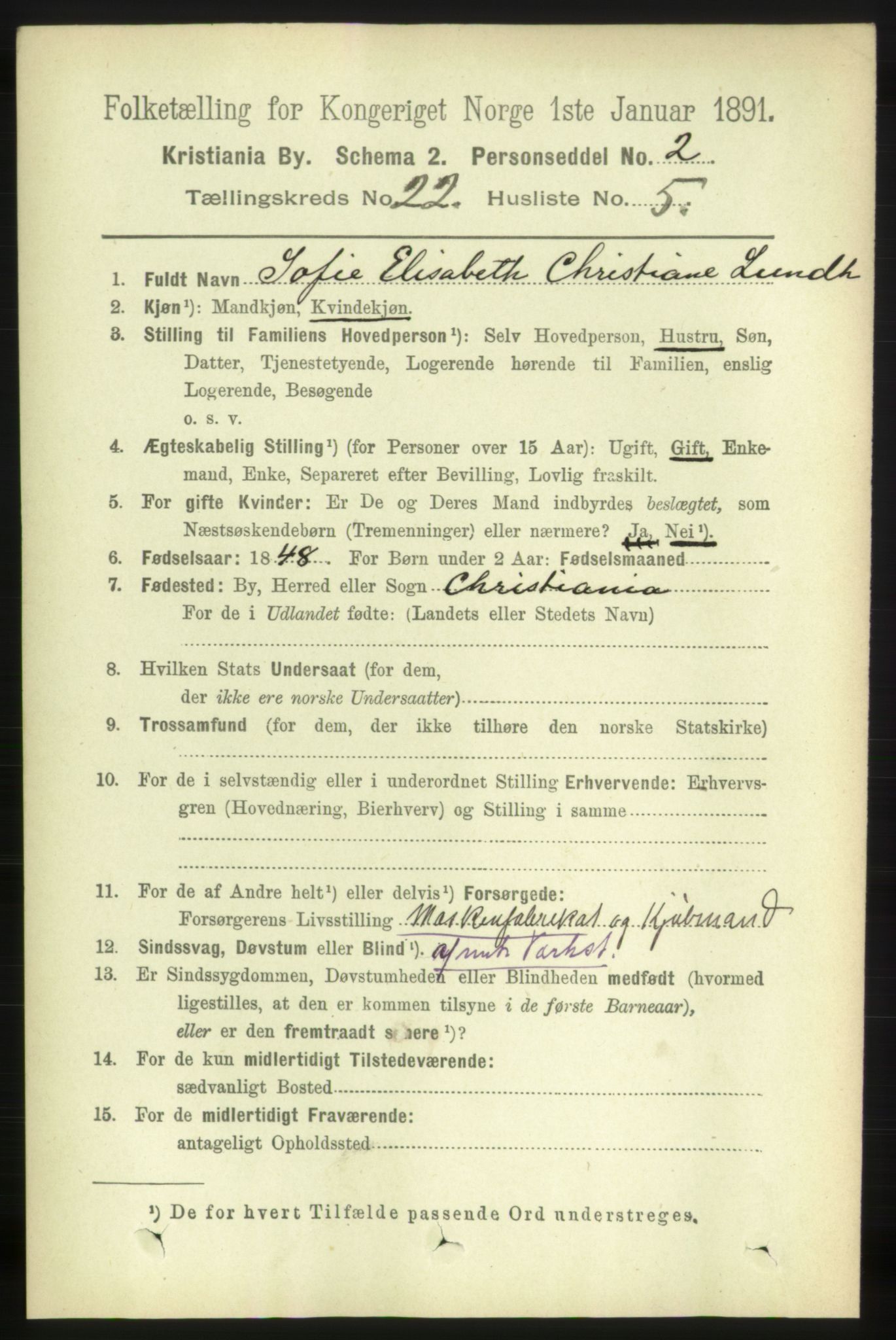 RA, 1891 census for 0301 Kristiania, 1891, p. 10896