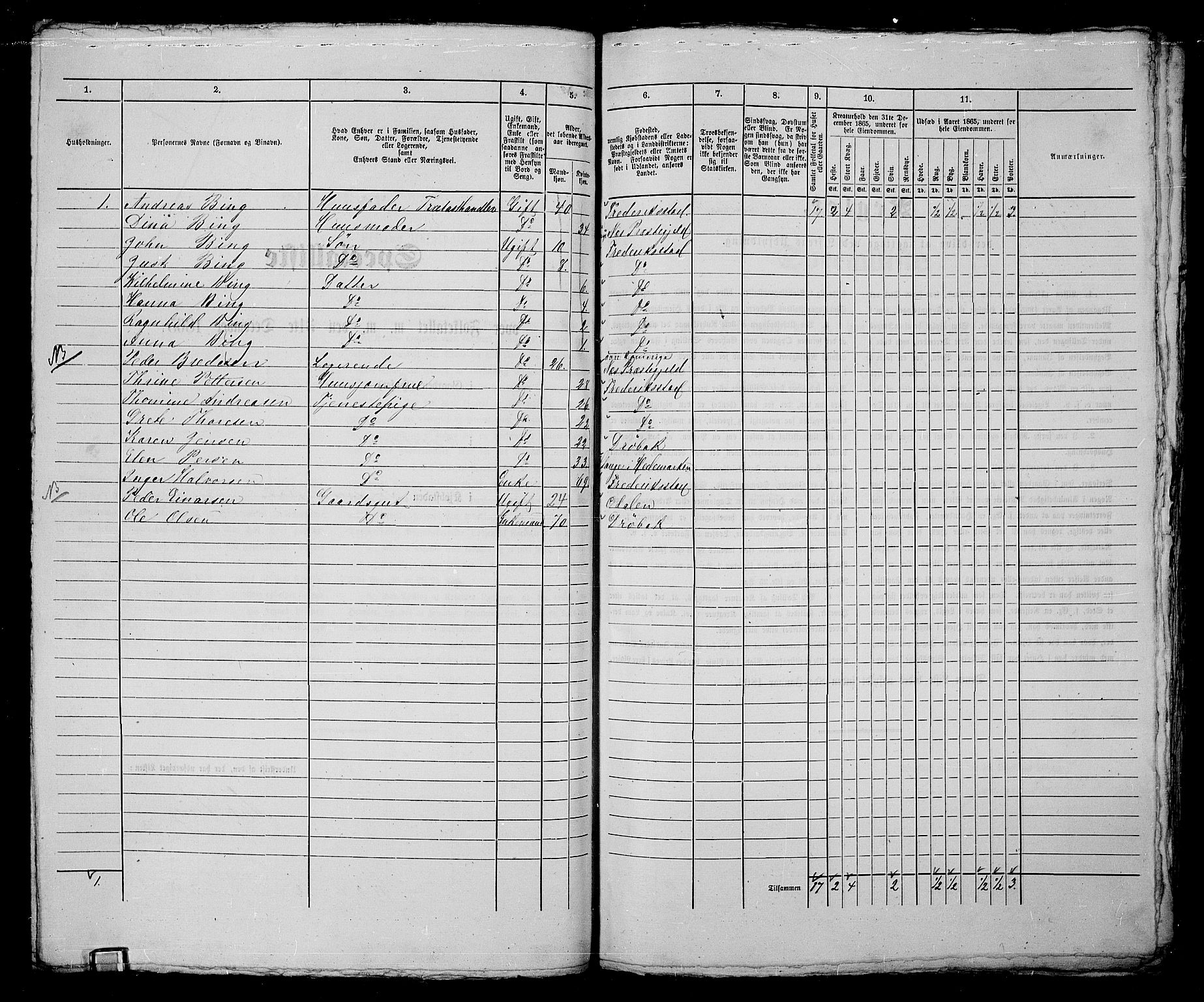 RA, 1865 census for Fredrikstad/Fredrikstad, 1865, p. 211