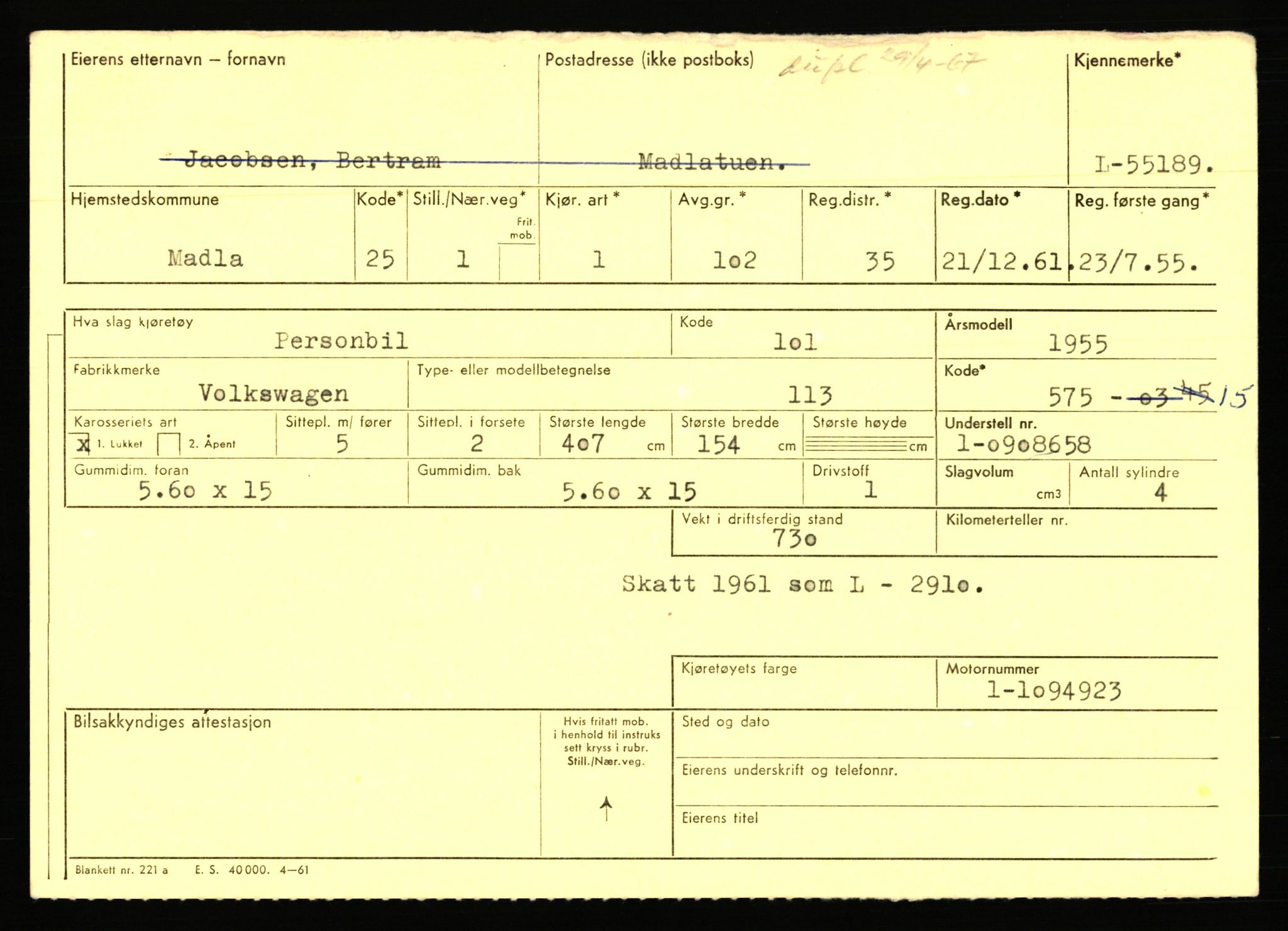 Stavanger trafikkstasjon, AV/SAST-A-101942/0/F/L0054: L-54200 - L-55699, 1930-1971, p. 2005