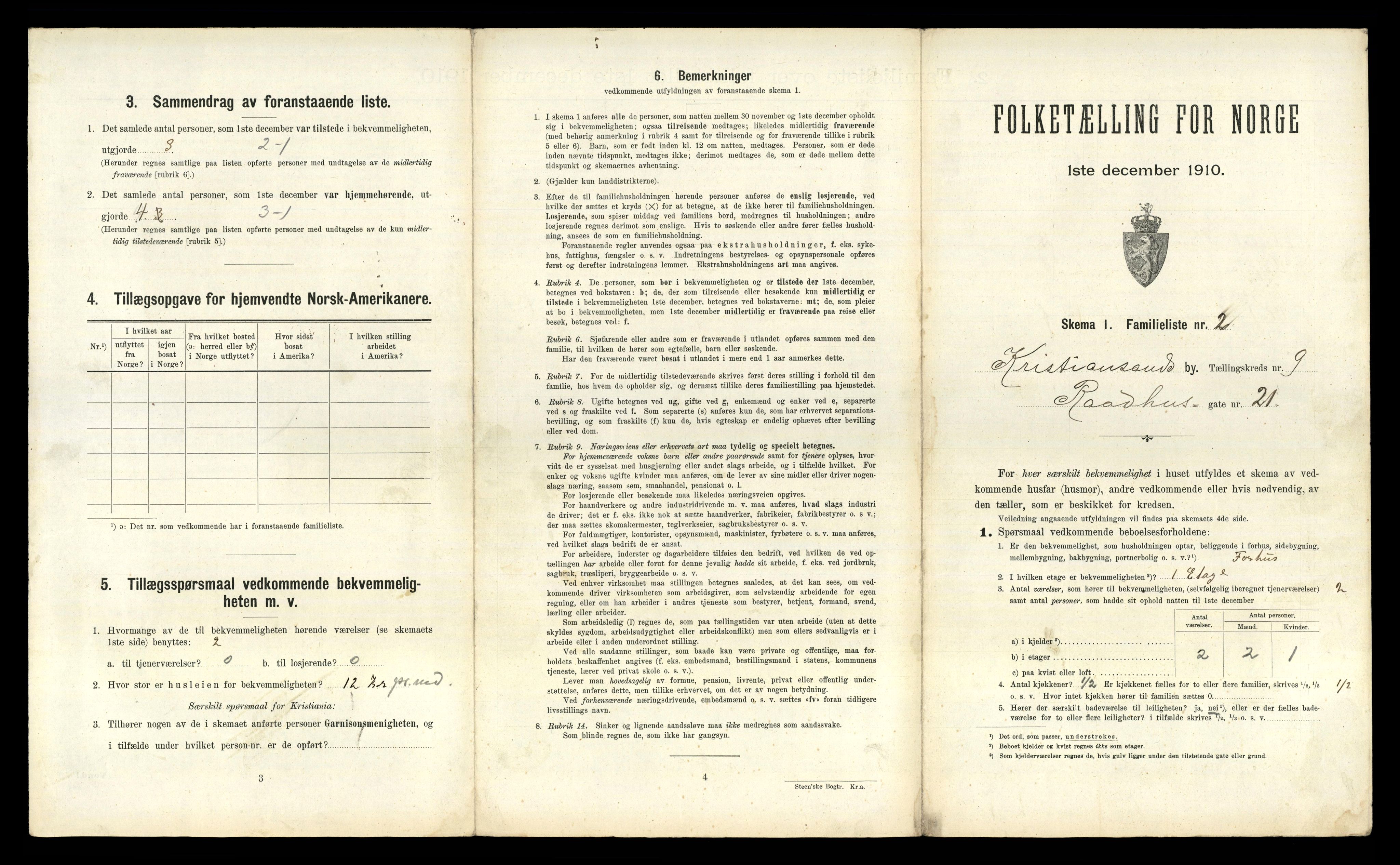 RA, 1910 census for Kristiansand, 1910, p. 2142