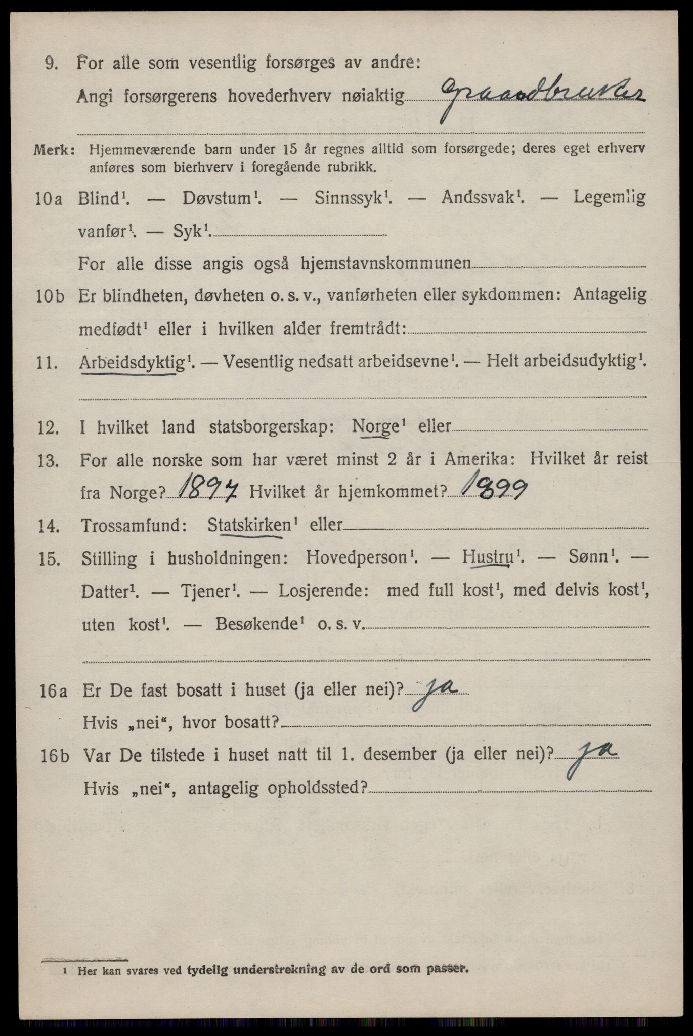 SAST, 1920 census for Hetland, 1920, p. 22810