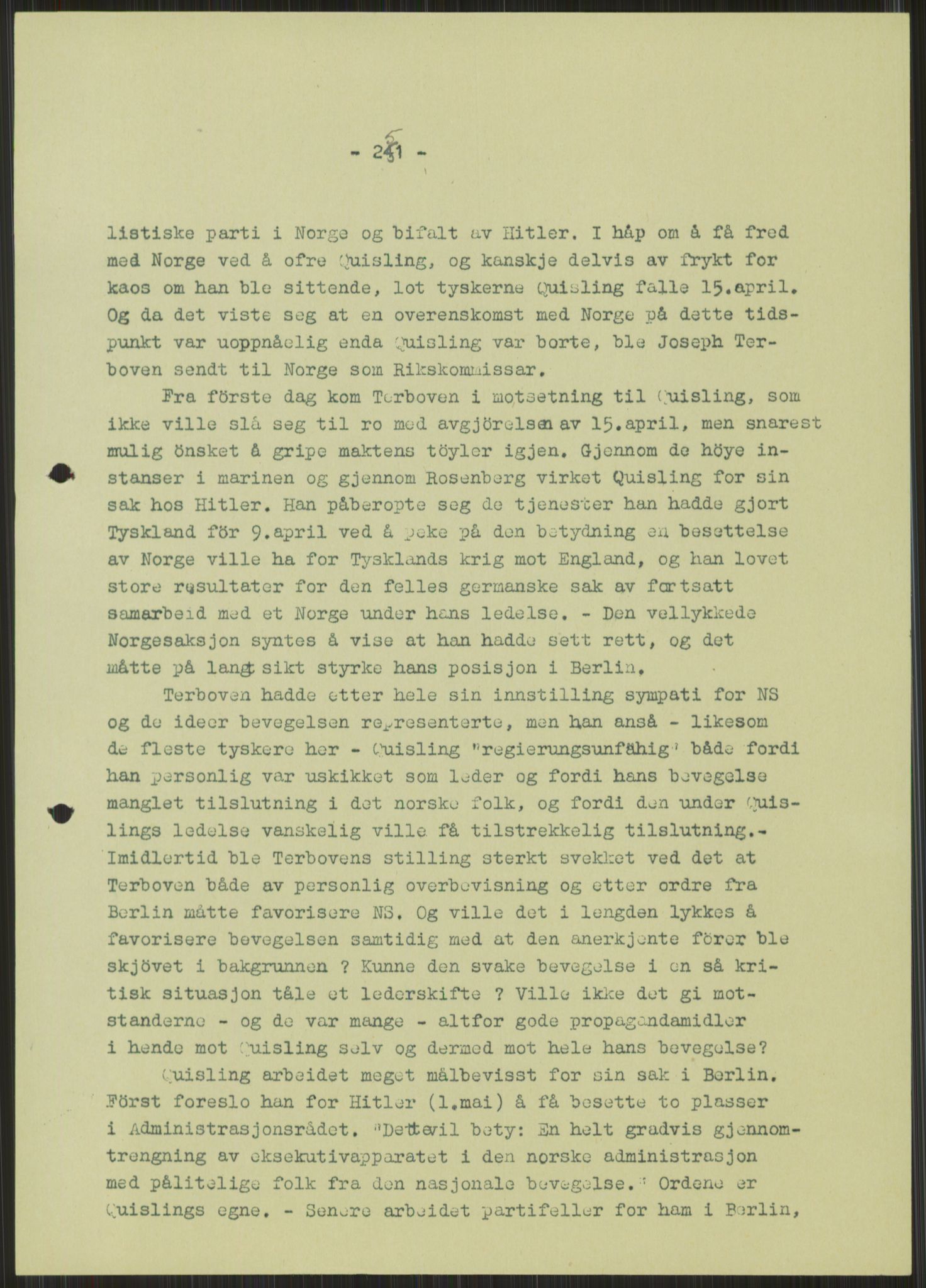 Undersøkelseskommisjonen av 1945, AV/RA-S-1566/D/Db/L0023: Regjeringskonferanse - Riksrådsforhandlingene, 1945-1947, p. 775