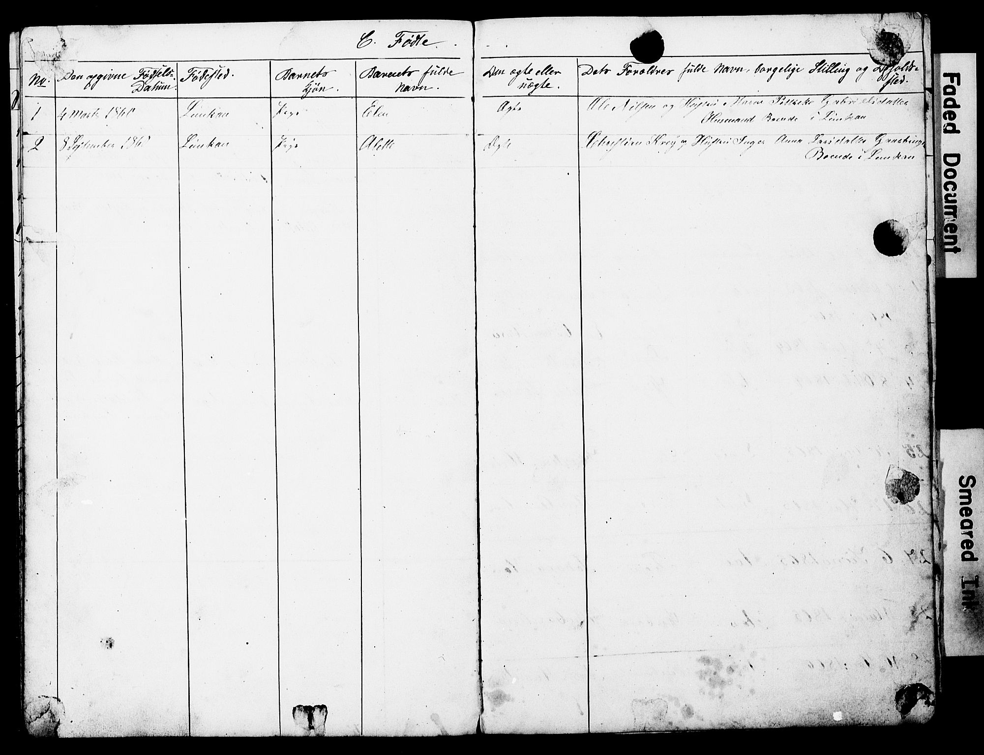 Ministerialprotokoller, klokkerbøker og fødselsregistre - Nordland, SAT/A-1459/897/L1418: Dissenter register no. 897D01, 1859-1883