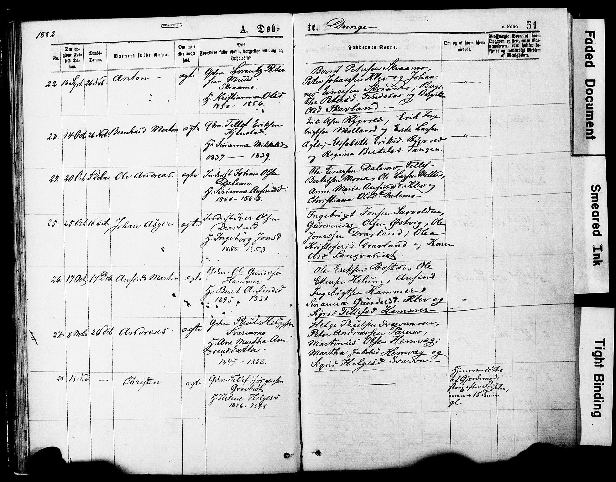 Ministerialprotokoller, klokkerbøker og fødselsregistre - Nord-Trøndelag, AV/SAT-A-1458/749/L0473: Parish register (official) no. 749A07, 1873-1887, p. 51