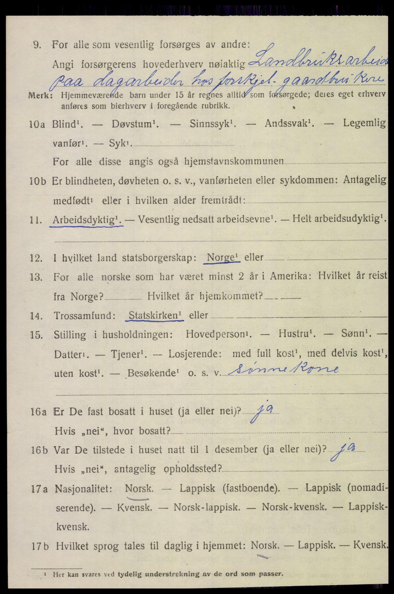 SAT, 1920 census for Inderøy, 1920, p. 4690