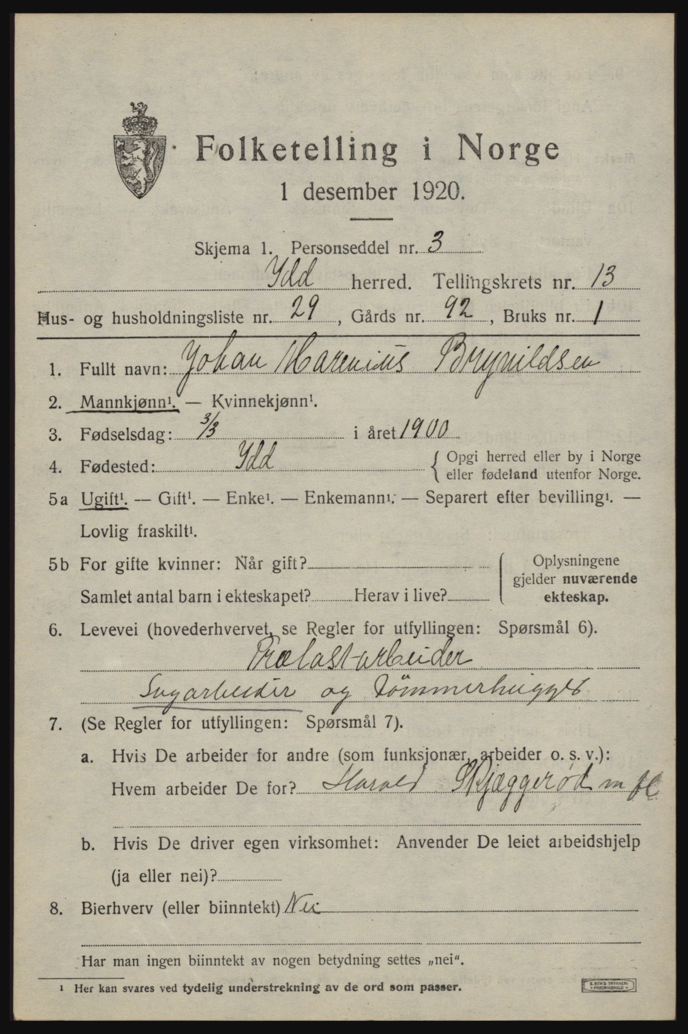 SAO, 1920 census for Idd, 1920, p. 12917