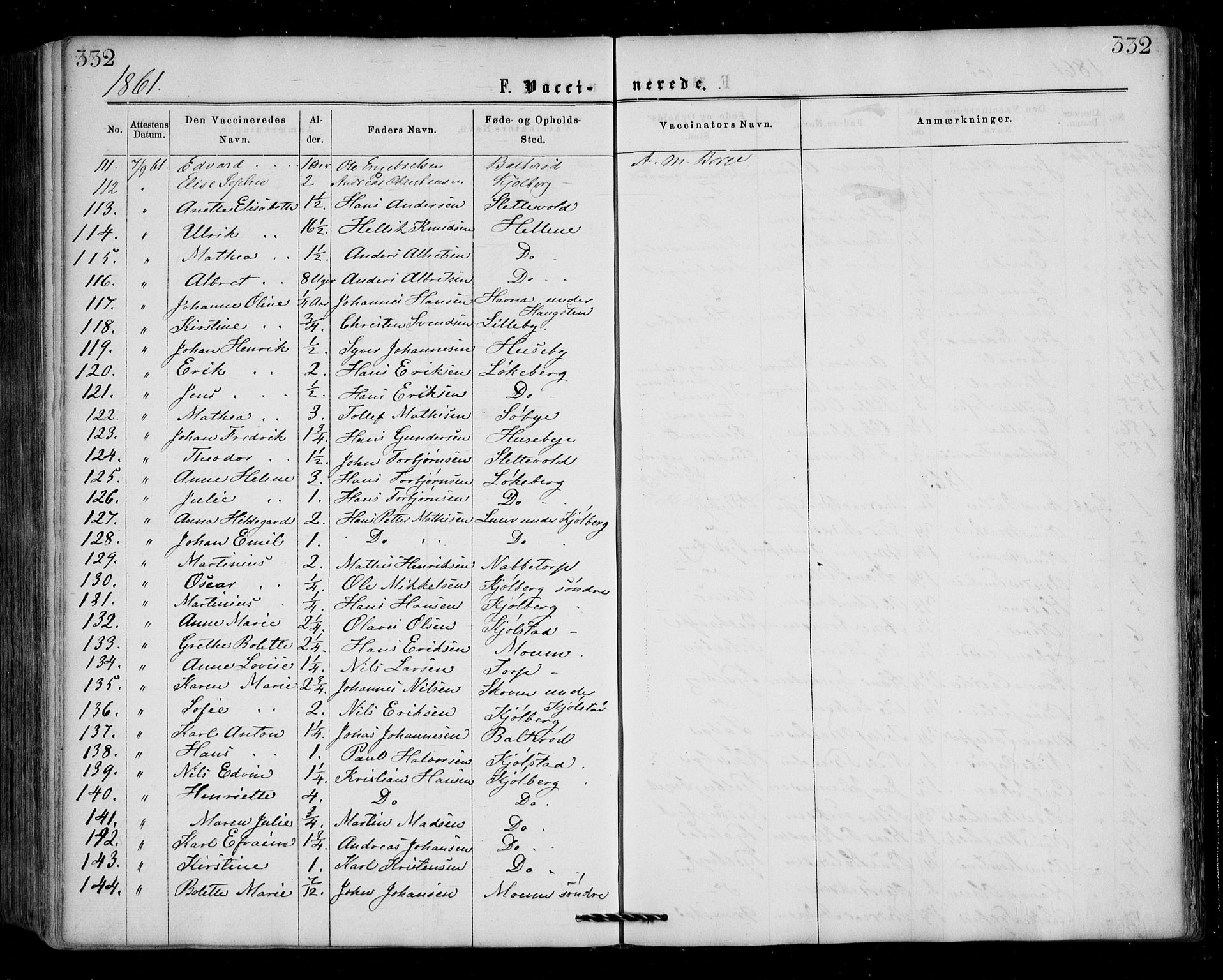 Borge prestekontor Kirkebøker, SAO/A-10903/F/Fa/L0006: Parish register (official) no. I 6, 1861-1874, p. 332