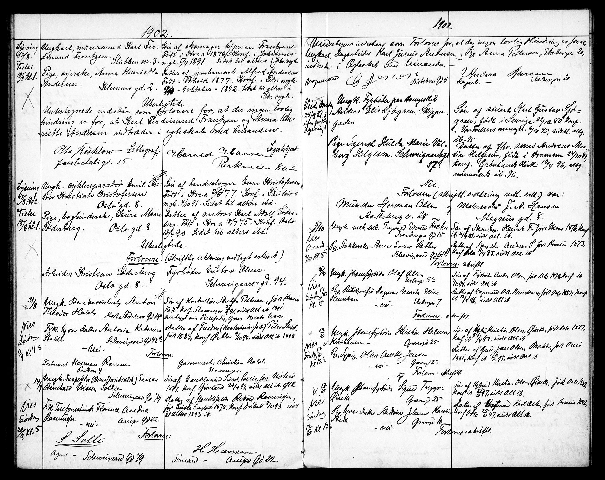 Gamlebyen prestekontor Kirkebøker, AV/SAO-A-10884/H/Ha/L0002: Banns register no. 2, 1898-1916