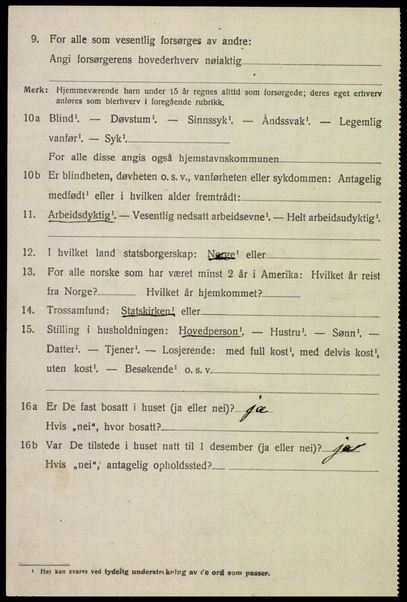 SAK, 1920 census for Holum, 1920, p. 2514