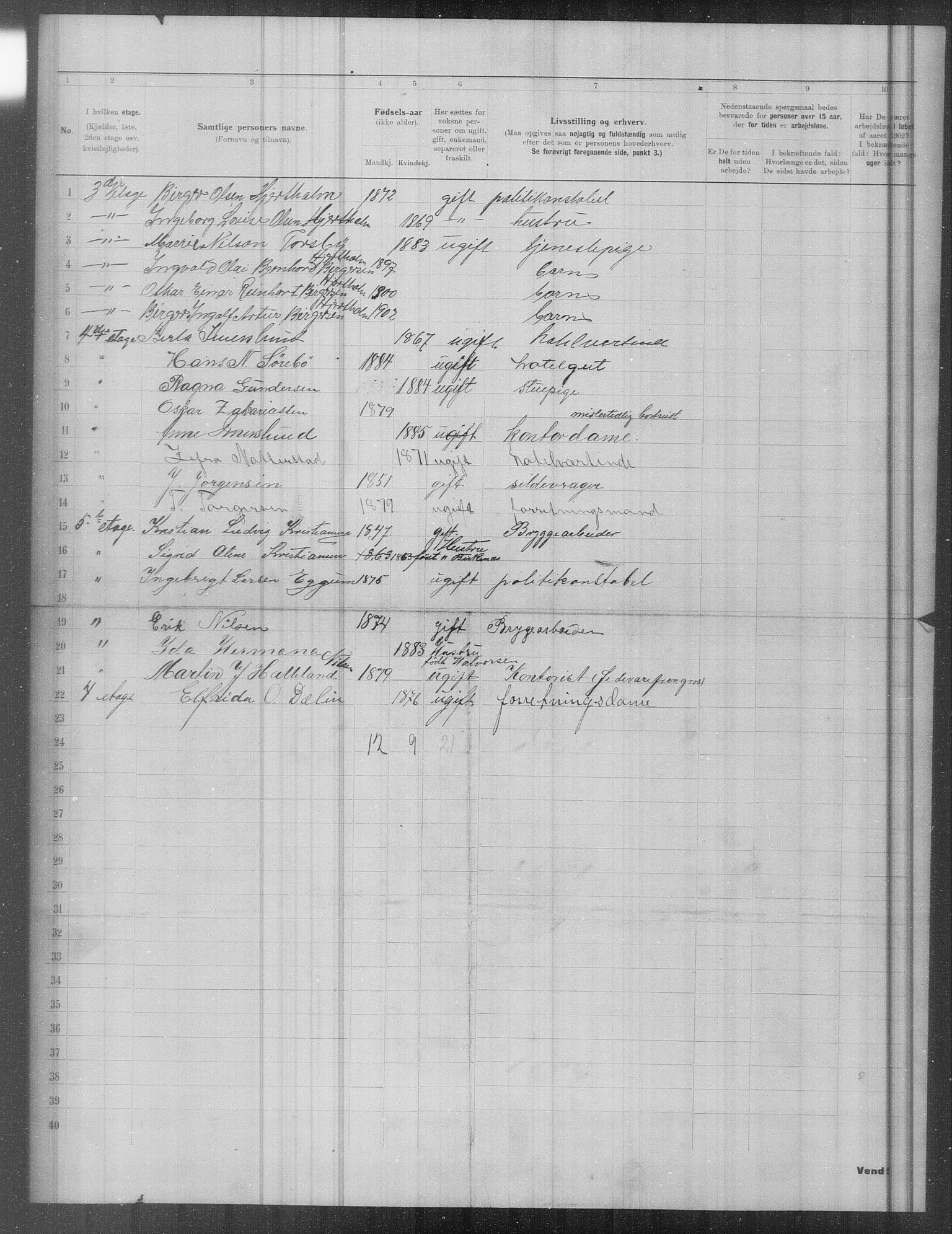 OBA, Municipal Census 1902 for Kristiania, 1902, p. 20938