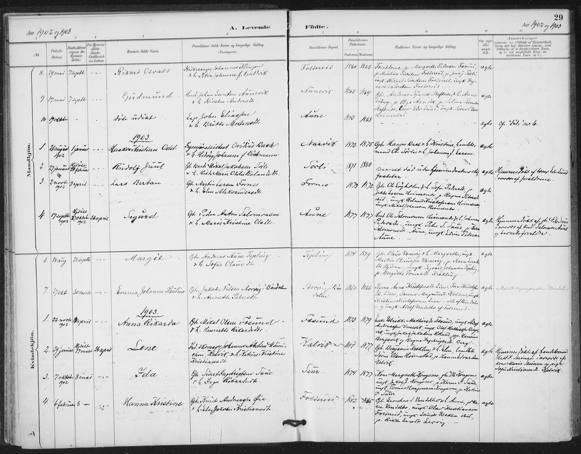 Ministerialprotokoller, klokkerbøker og fødselsregistre - Nord-Trøndelag, AV/SAT-A-1458/783/L0660: Parish register (official) no. 783A02, 1886-1918, p. 29