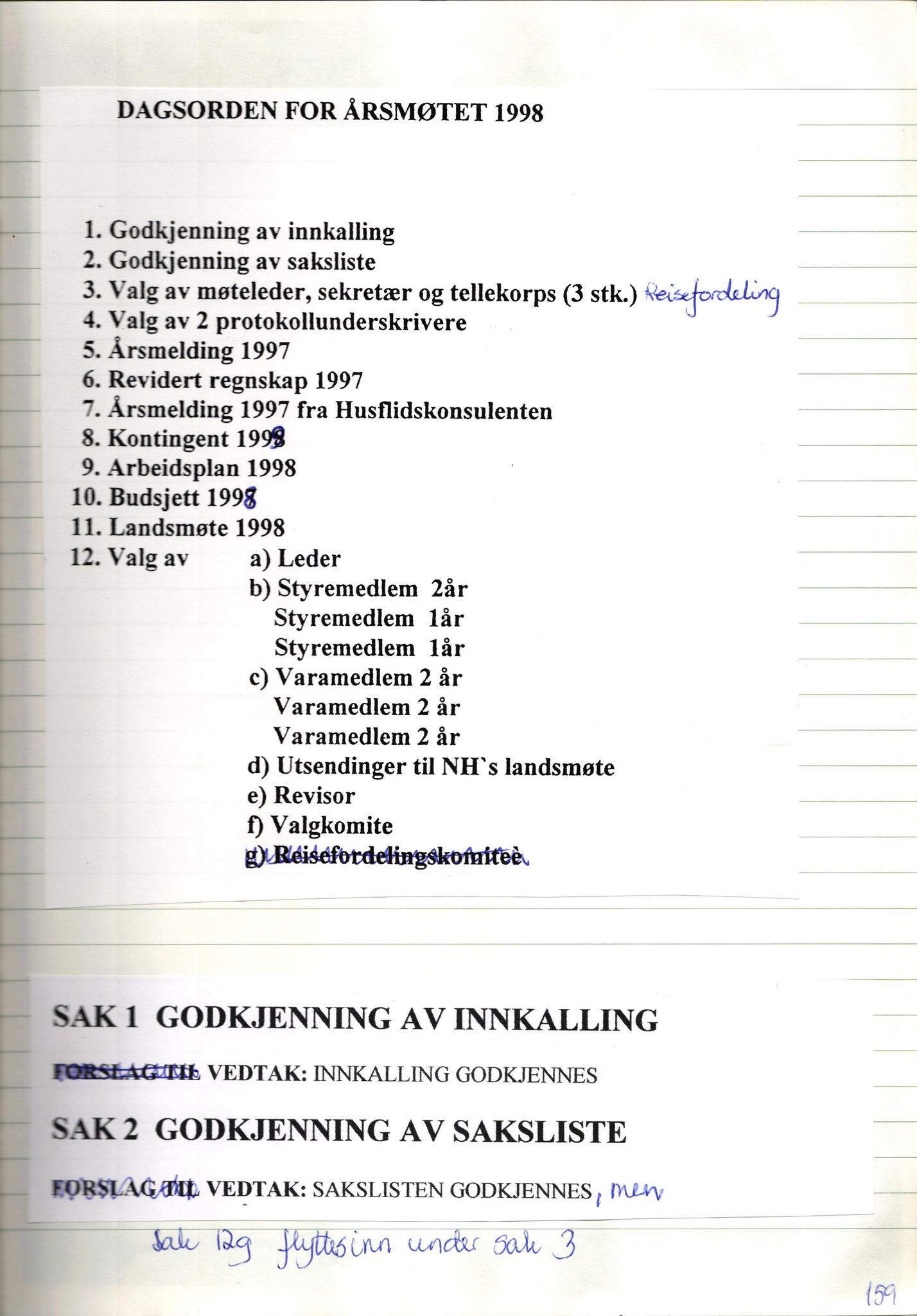 Finnmark Husflidslag, FMFB/A-1134/A/L0004: Møtebok, 1995-2000, p. 163