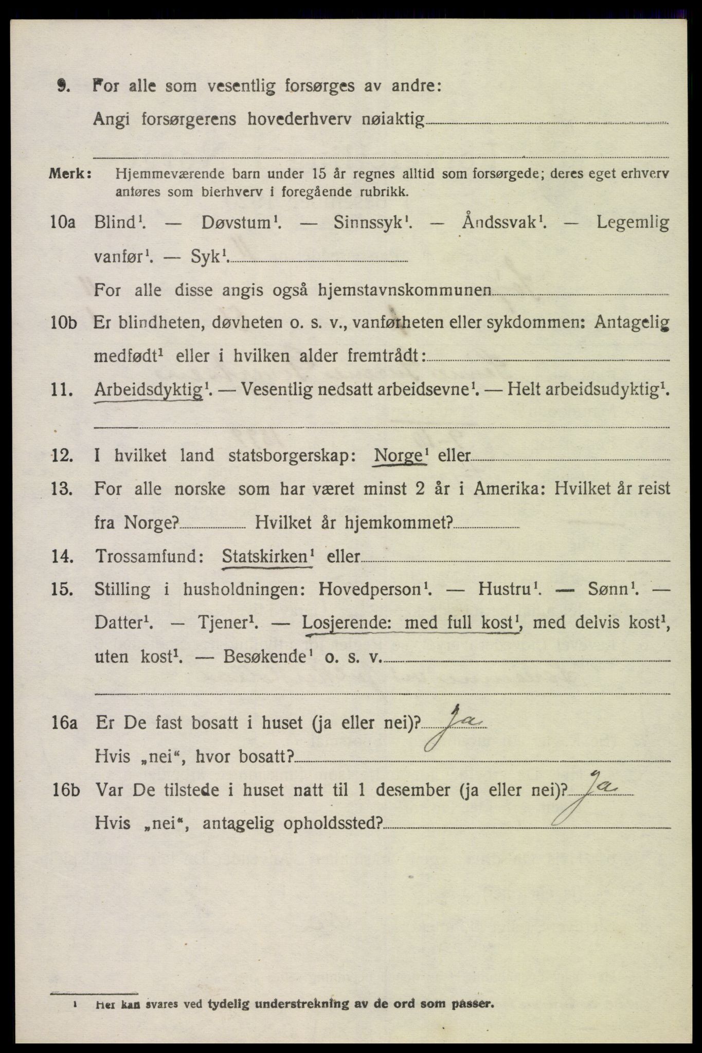 SAK, 1920 census for Søgne, 1920, p. 5620