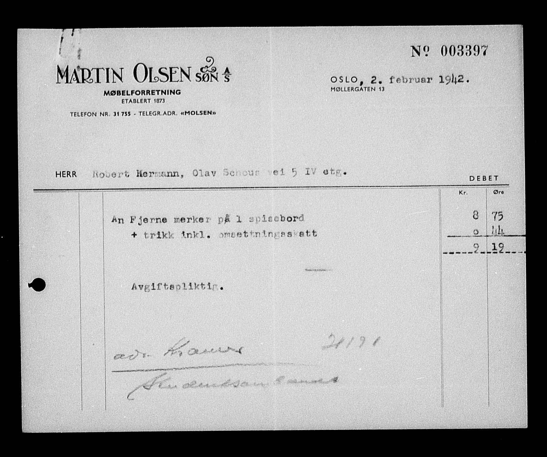 Justisdepartementet, Tilbakeføringskontoret for inndratte formuer, AV/RA-S-1564/H/Hc/Hcc/L0951: --, 1945-1947, p. 132