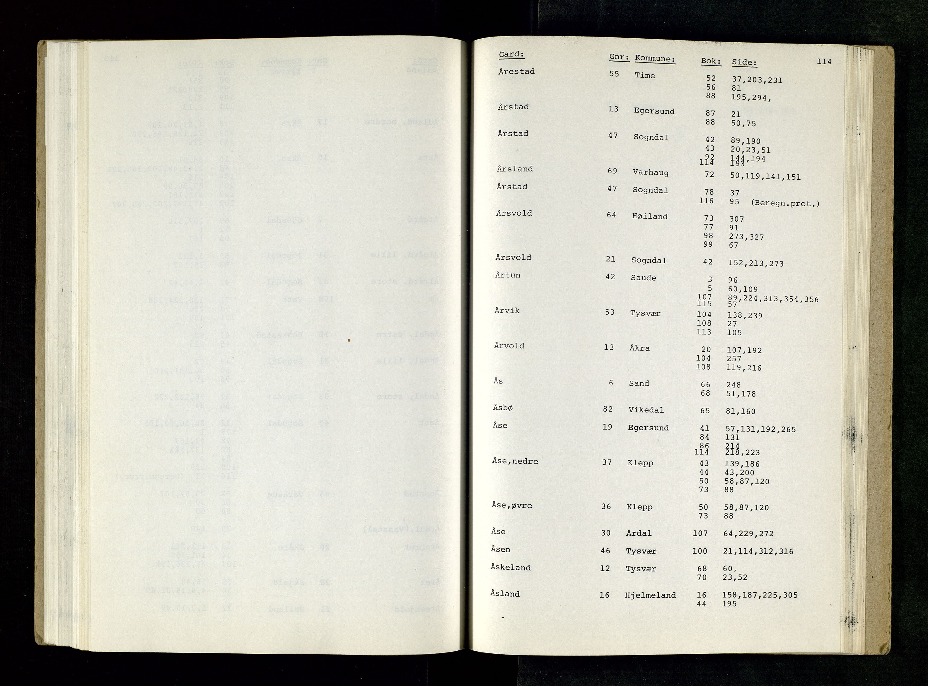 Rogaland jordskifterett, AV/SAST-A-102426/Oaa/L0001: Katalog og register, 1859-1974, p. 114