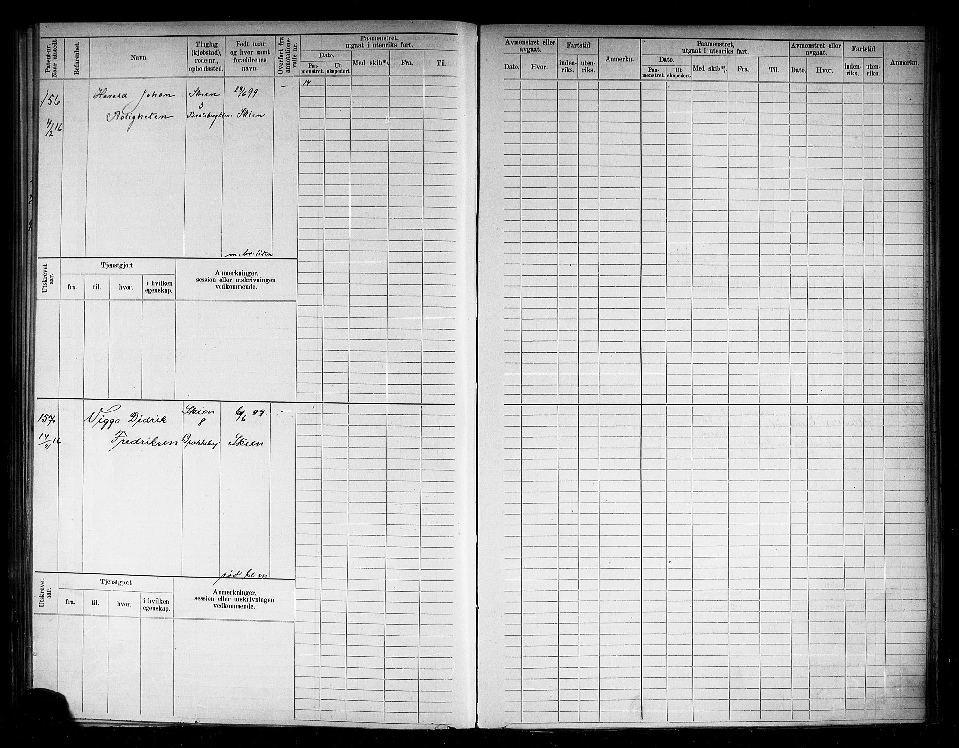 Skien innrulleringskontor, AV/SAKO-A-832/F/Fb/L0009: Hovedrulle, 1885-1931, p. 82