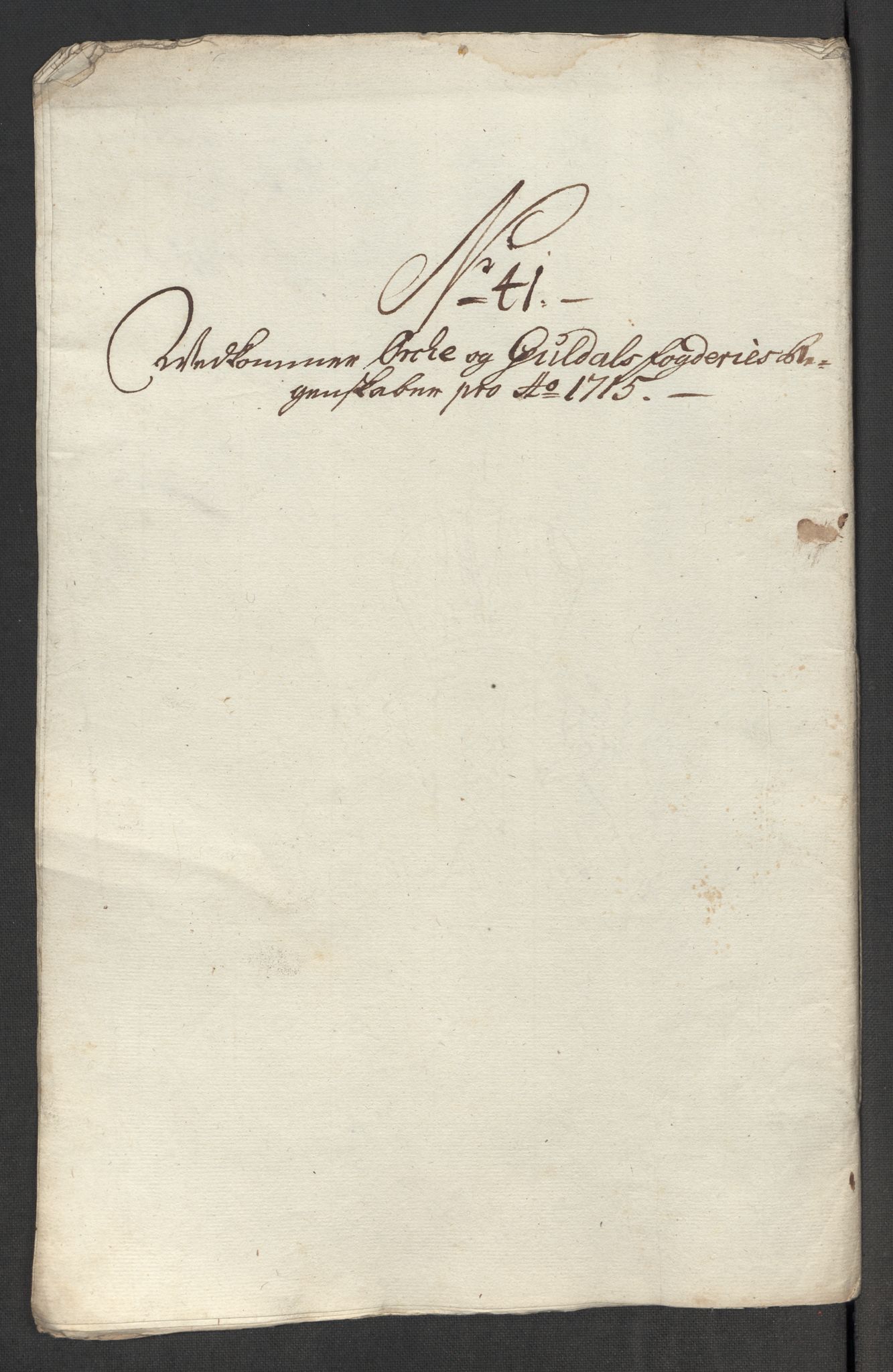 Rentekammeret inntil 1814, Reviderte regnskaper, Fogderegnskap, AV/RA-EA-4092/R60/L3966: Fogderegnskap Orkdal og Gauldal, 1715, p. 380