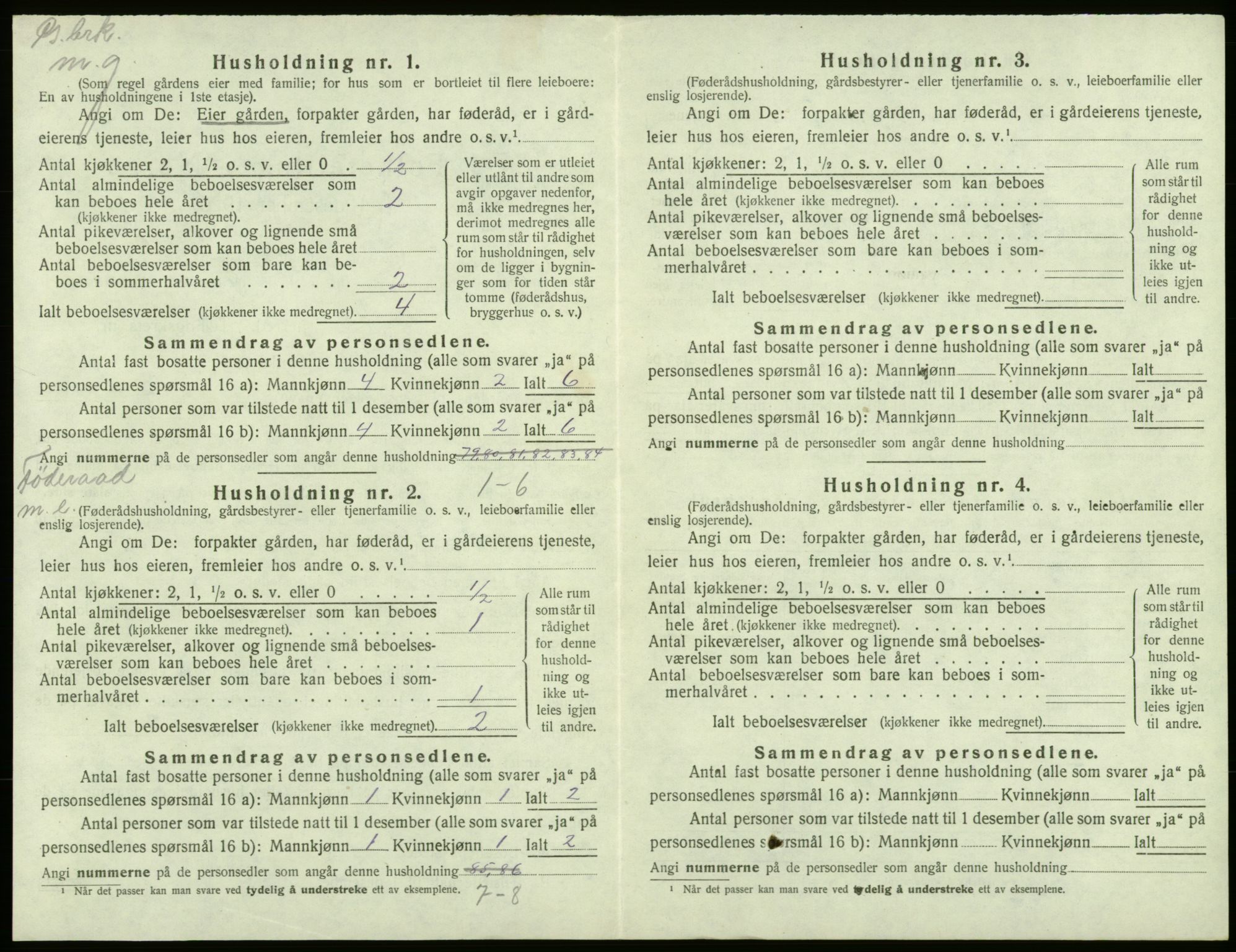 SAB, 1920 census for Bremnes, 1920, p. 651