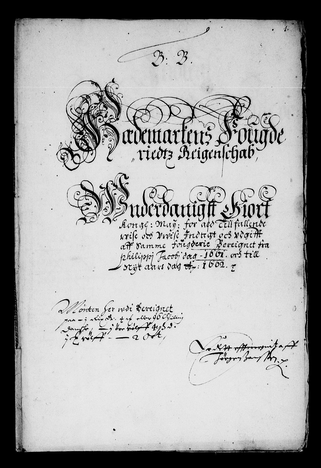 Rentekammeret inntil 1814, Reviderte regnskaper, Stiftamtstueregnskaper, Landkommissariatet på Akershus og Akershus stiftamt, AV/RA-EA-5869/R/Ra/L0004: Landkommissariatet på Akershus, 1661