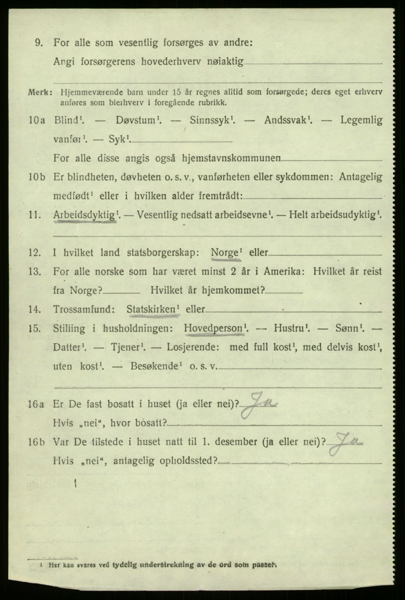 SAB, 1920 census for Gaular, 1920, p. 4777