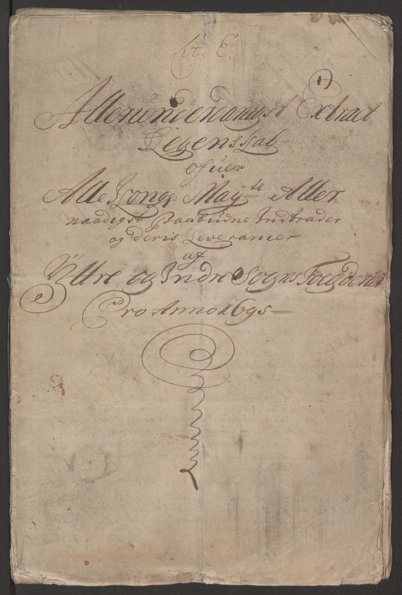 Rentekammeret inntil 1814, Reviderte regnskaper, Fogderegnskap, RA/EA-4092/R52/L3308: Fogderegnskap Sogn, 1695, p. 4