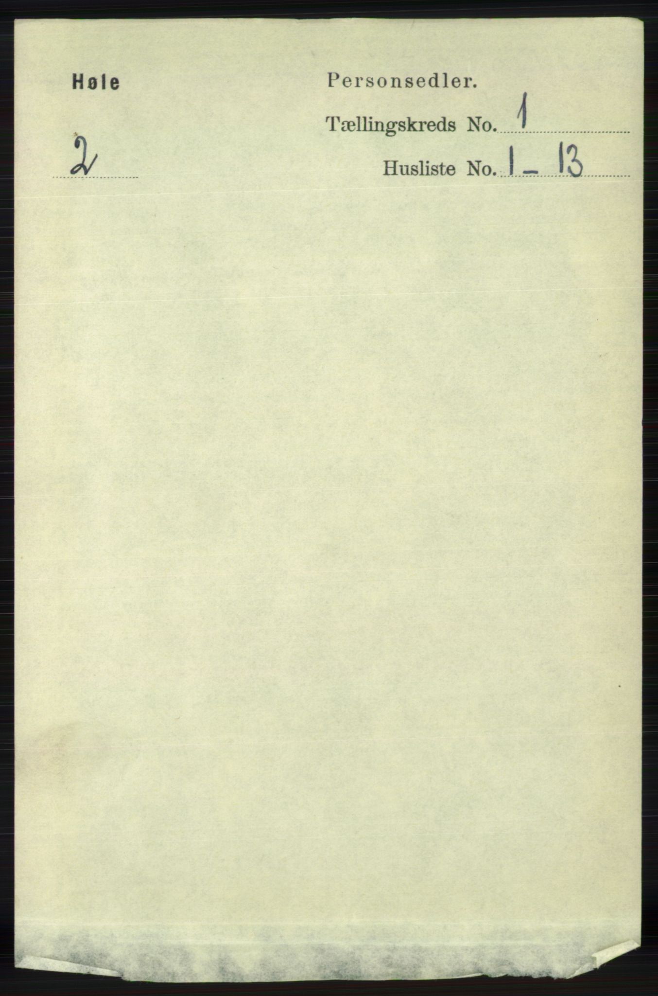 RA, 1891 census for 1128 Høle, 1891, p. 33